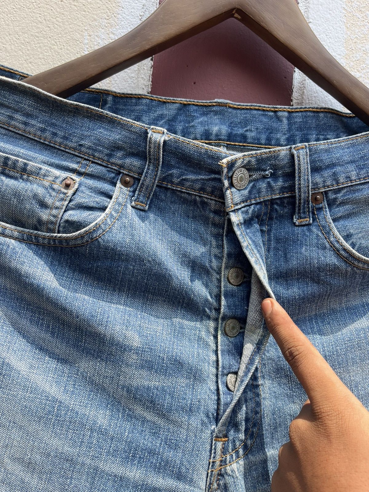 Vintage Thrashed Faded levi’s 501 grunge Size US 33 - 3 Thumbnail