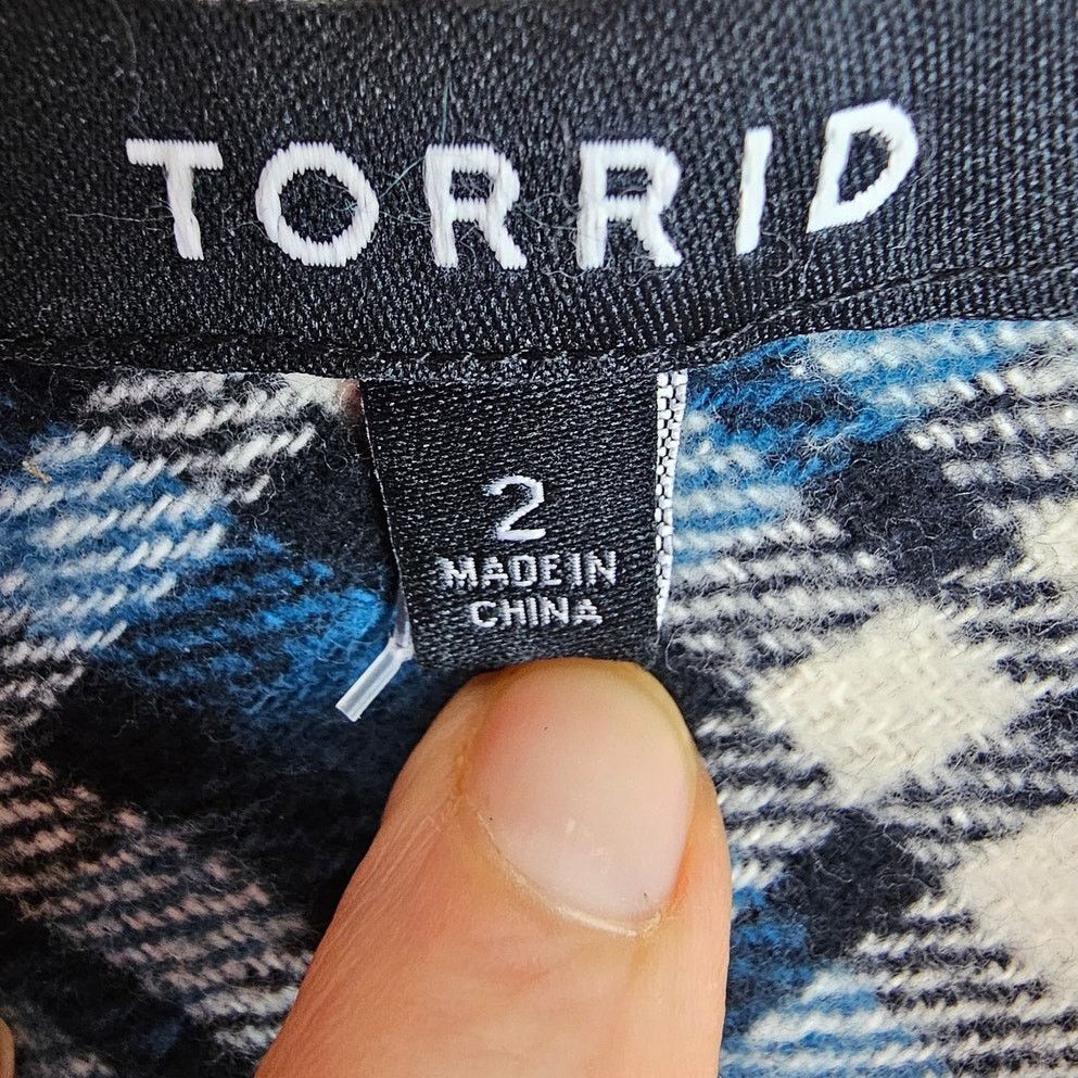 Torrid Torrid Womens Plaid Sherpa Collar Trucker Jacket Plus Sz 2X Size XXL / US 16-18 / IT 52-54 - 6 Thumbnail