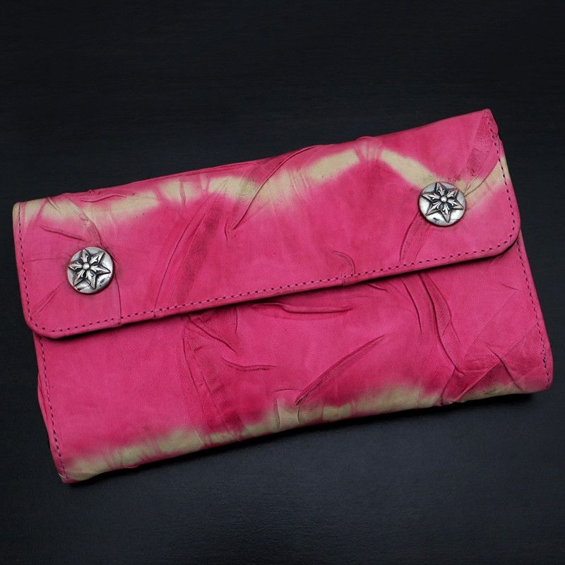 image of Chrome Hearts Star Wave Wallet in Pink, Men's