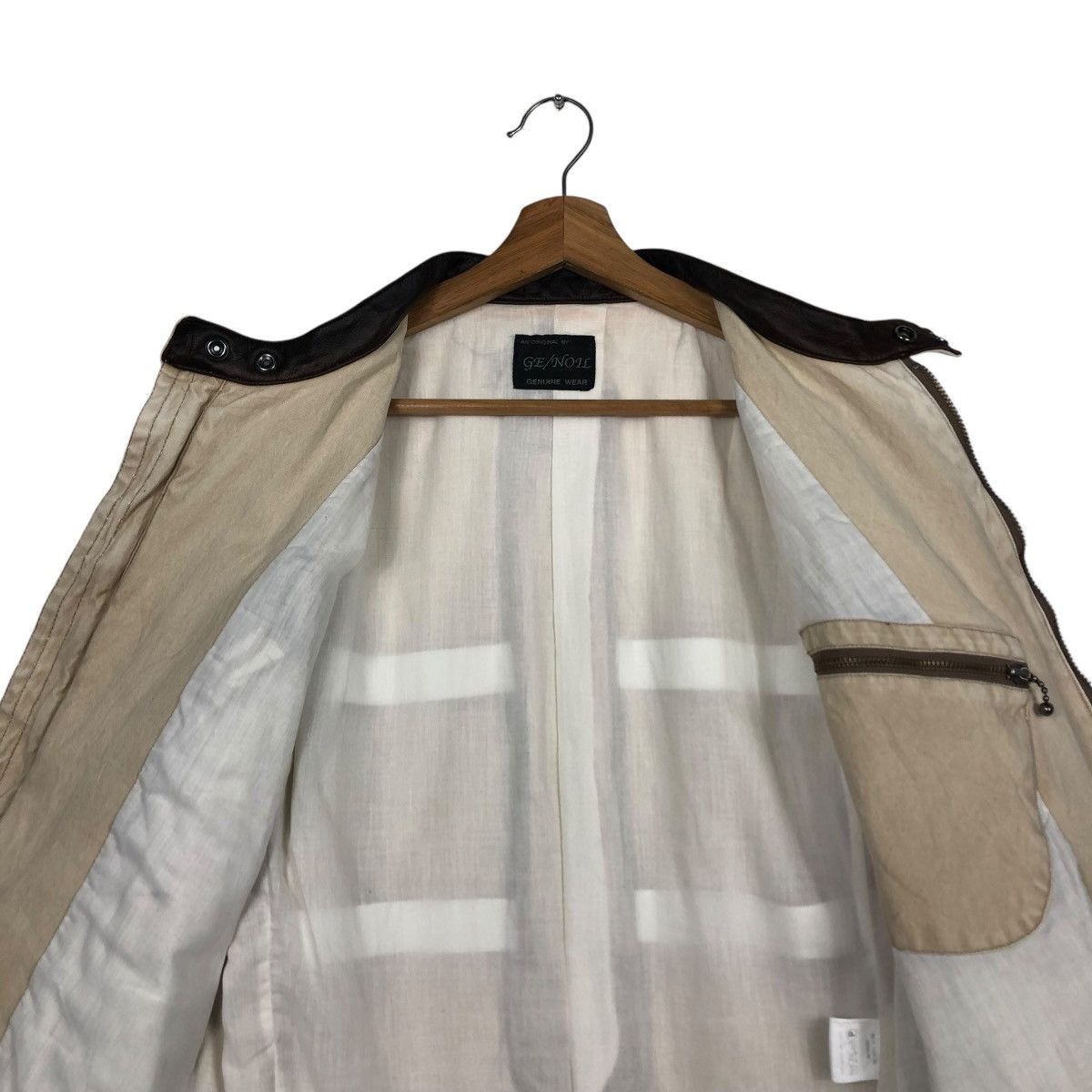 Japanese Brand 🔥CROPPED BIKER LEATHER JACKET COWHIDE GE/NOIL GENUINE WEAR Size US L / EU 52-54 / 3 - 16 Thumbnail