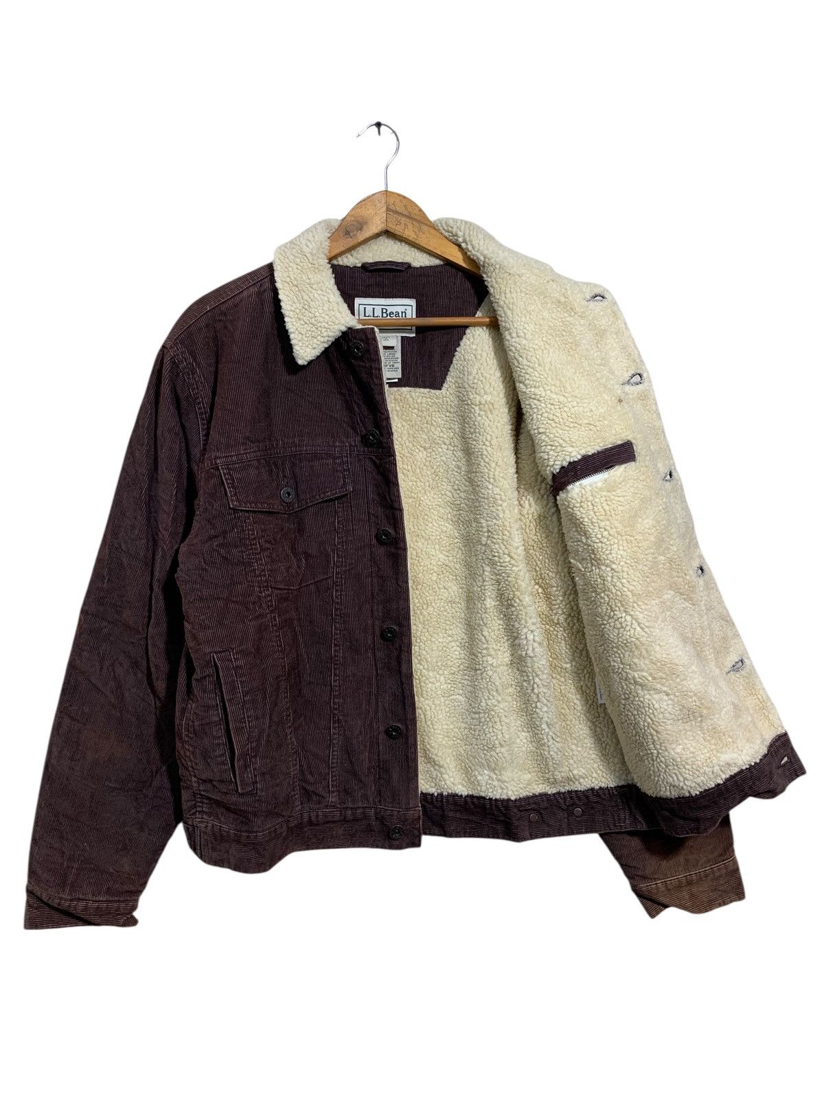 L.L. Bean 🔥VTG L.L BEAN CORDUROY SHERPA JACKETS BROWN Size US M / EU 48-50 / 2 - 2 Thumbnail