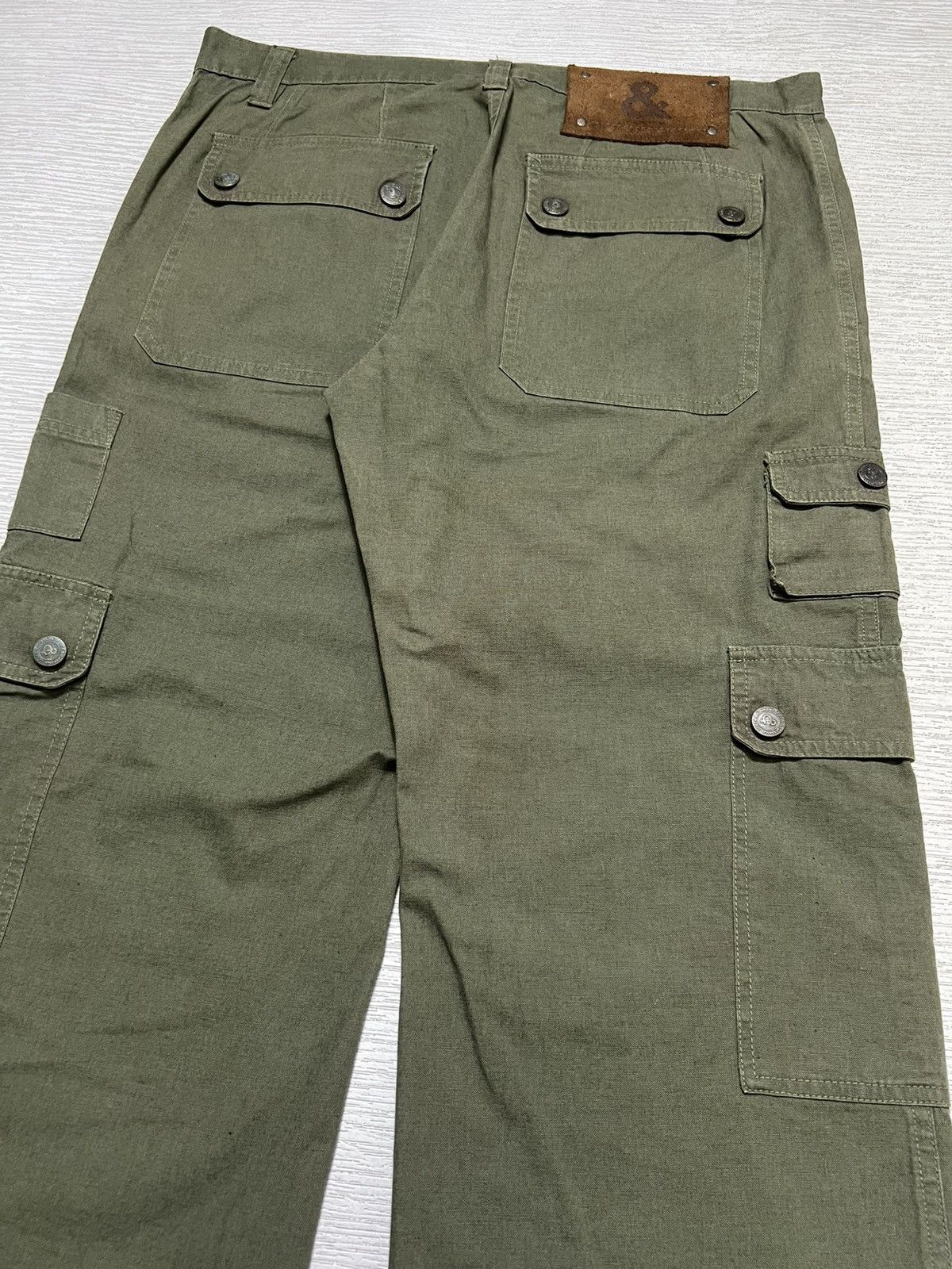 Dolce & Gabbana Dolce & Gabbana - Cotton Linen Olive Military Cargo Pants Size US 32 / EU 48 - 12 Thumbnail