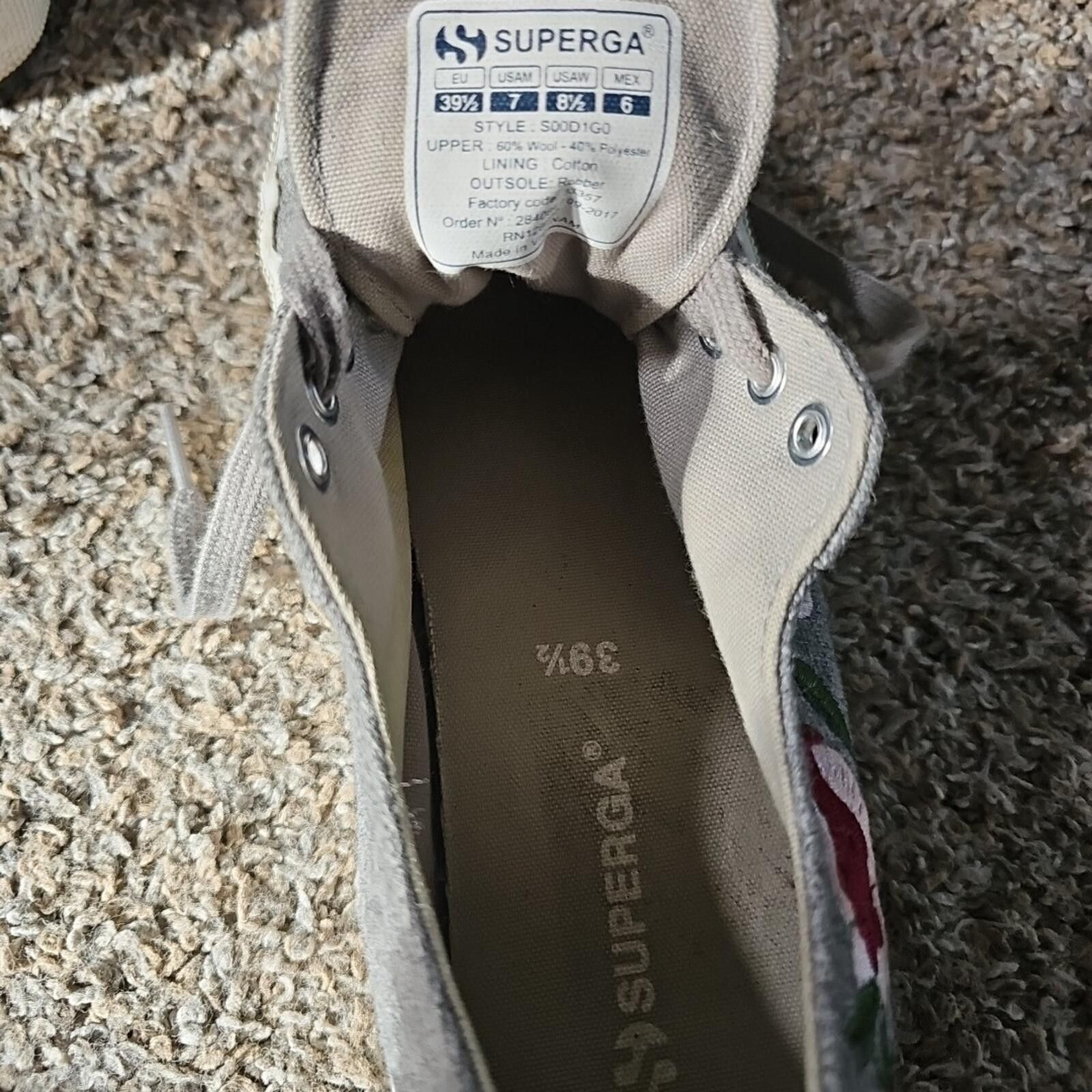 Superga superga style S00D1G0 wool Floral Embroidered shoes Size US 8.5 / IT 38.5 - 6 Thumbnail
