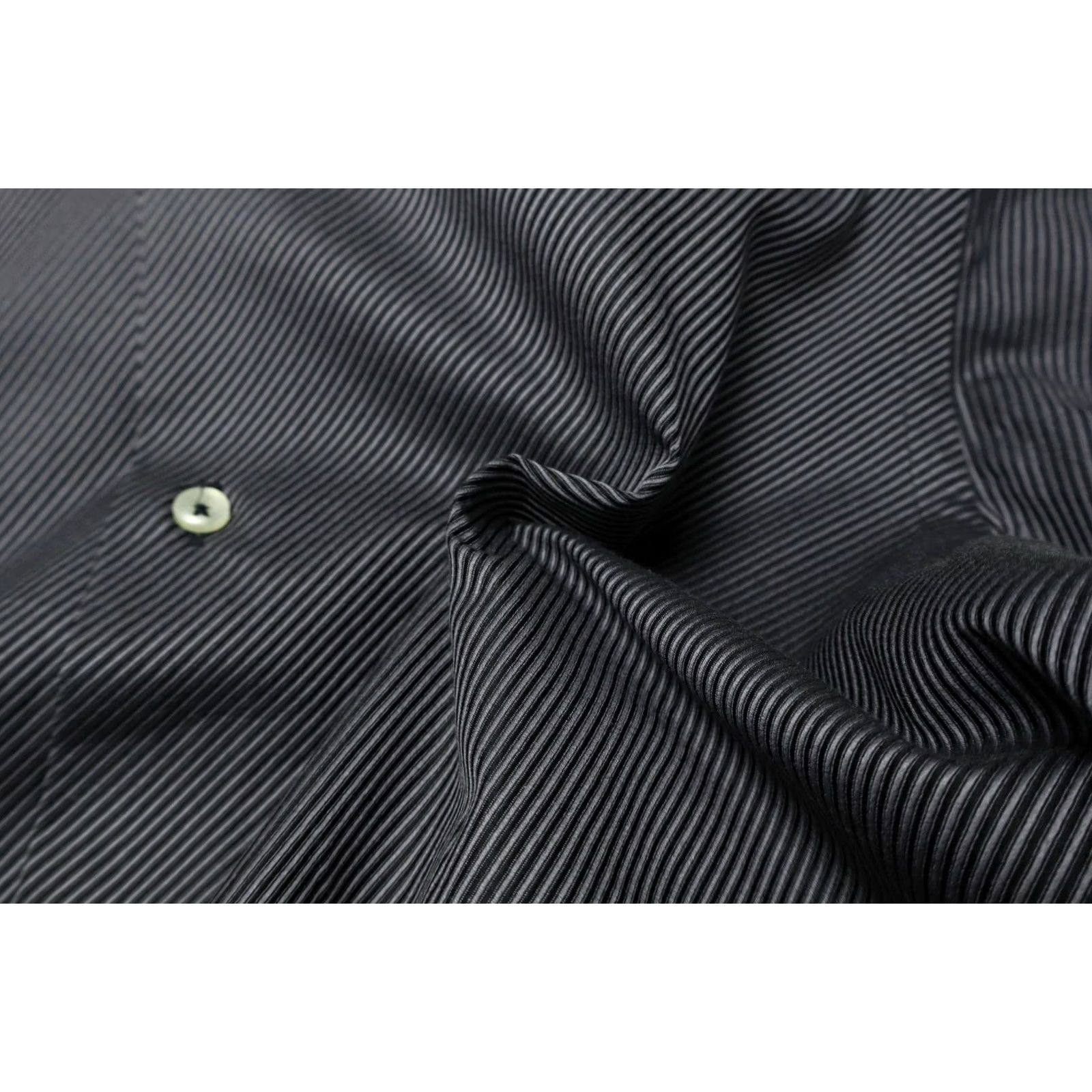 Vintage NARACAMICIE Shirt Men's SMALL Dark Grey Button Up Shiny Pure Cotton Spread Size US S / EU 44-46 / 1 - 6 Thumbnail