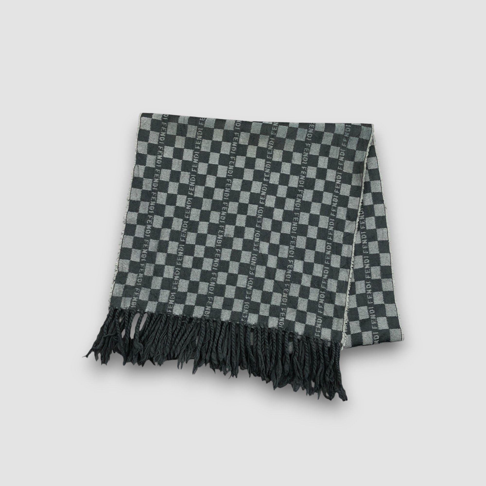 Fendi Vintage Fendi Scarf Muffler FF Monogram Wool Scarves Size ONE SIZE - 2 Thumbnail