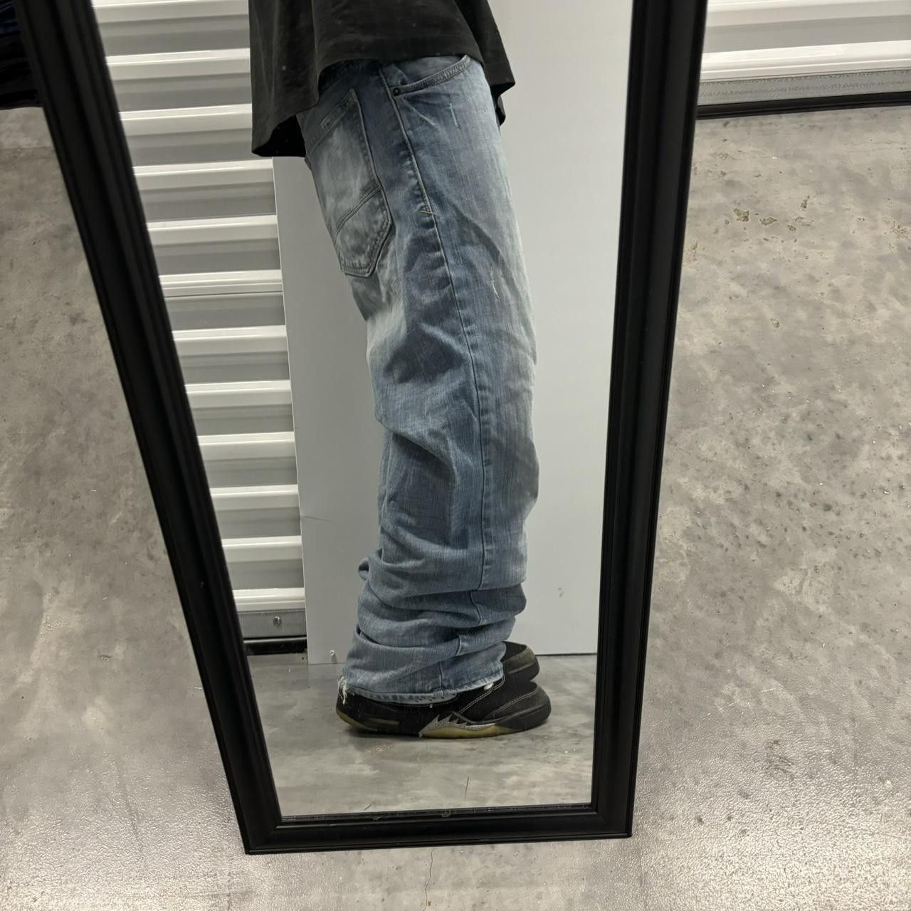 Japanese Brand × Vintage Crazy Vintage Y2K/2000s Faded Light Wash Skater Bootcut Denim Jeans! Size US 36 / EU 52 - 2 Thumbnail