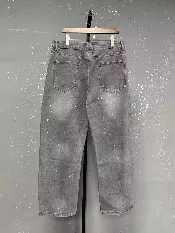 Jean Wide Leg Baggy Jeans with Paint Splatter Detail Size US 31 - 7 Thumbnail
