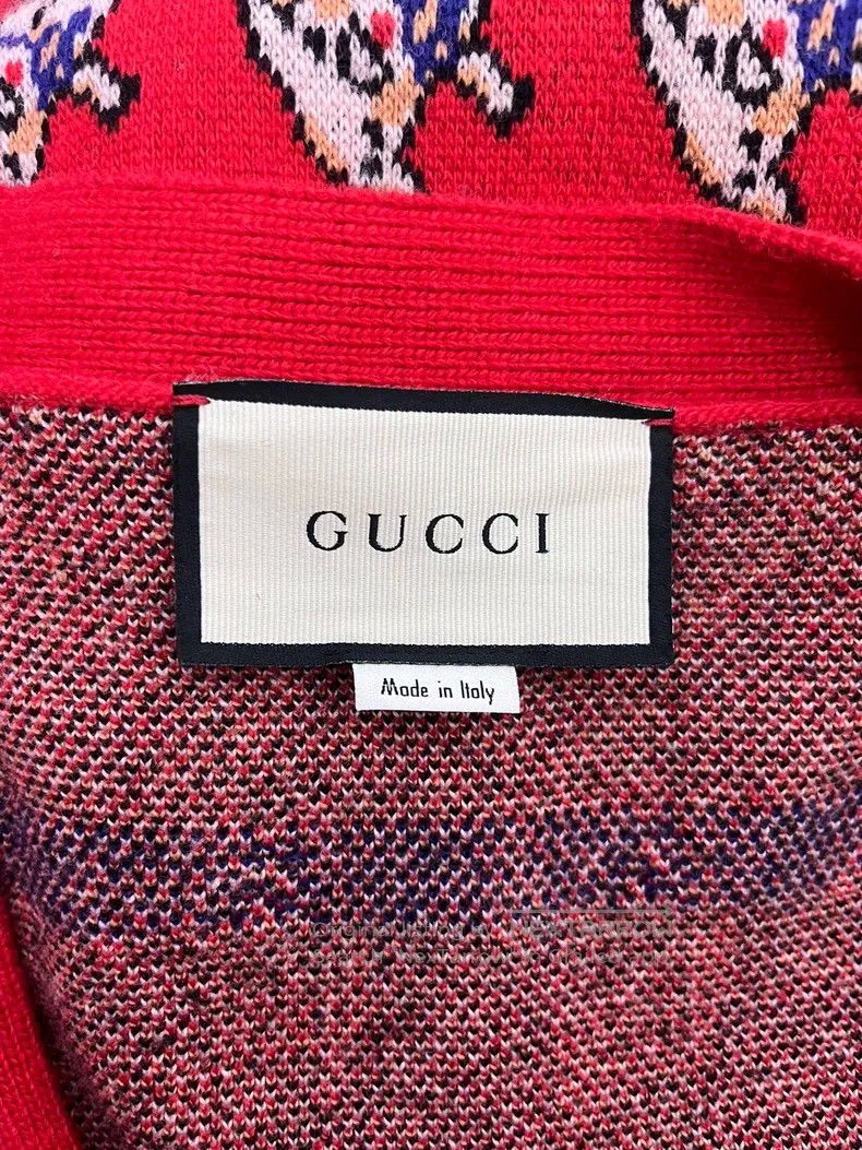 Gucci Gucci Red Piglet Sweater Cardigan coat Size L / US 10 / IT 46 - 4 Thumbnail