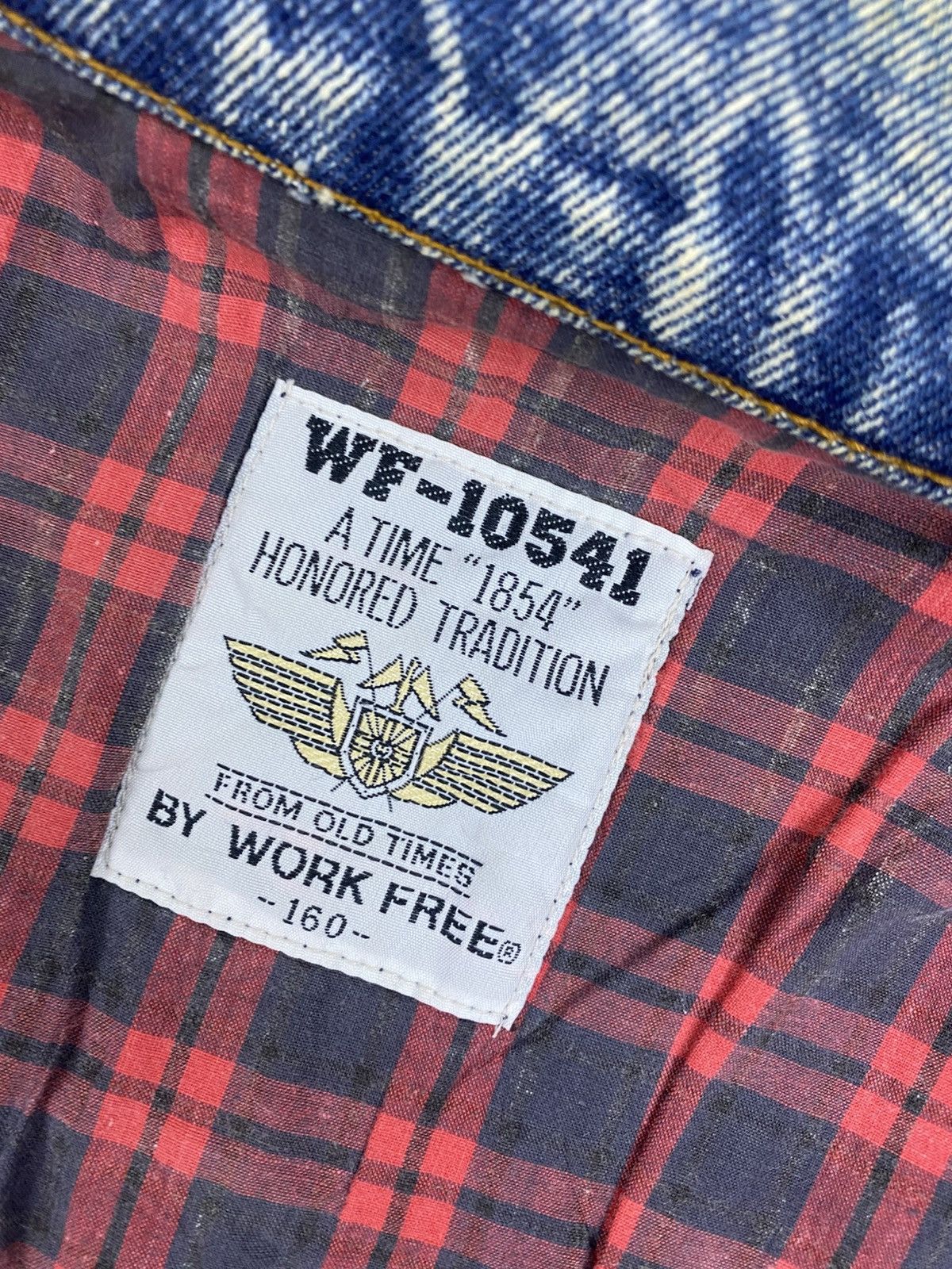 Japanese Brand Vintage Work Free Acid Blue Wash Denim Button Style Jacket Size US M / EU 48-50 / 2 - 12 Thumbnail