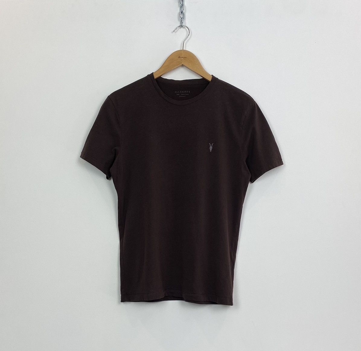 Allsaints AllSaints Round Neck Short Sleeve T-Shirt Men’s Size S Brown Size US S / EU 44-46 / 1 - 1 Thumbnail