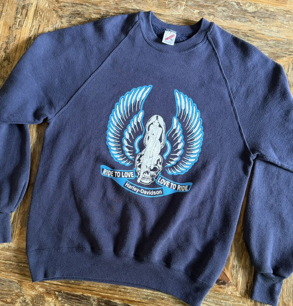 Harley Davidson Rare and sought Grail NUDE Harley crew neck. Size US XL / EU 56 / 4 - 1 Thumbnail