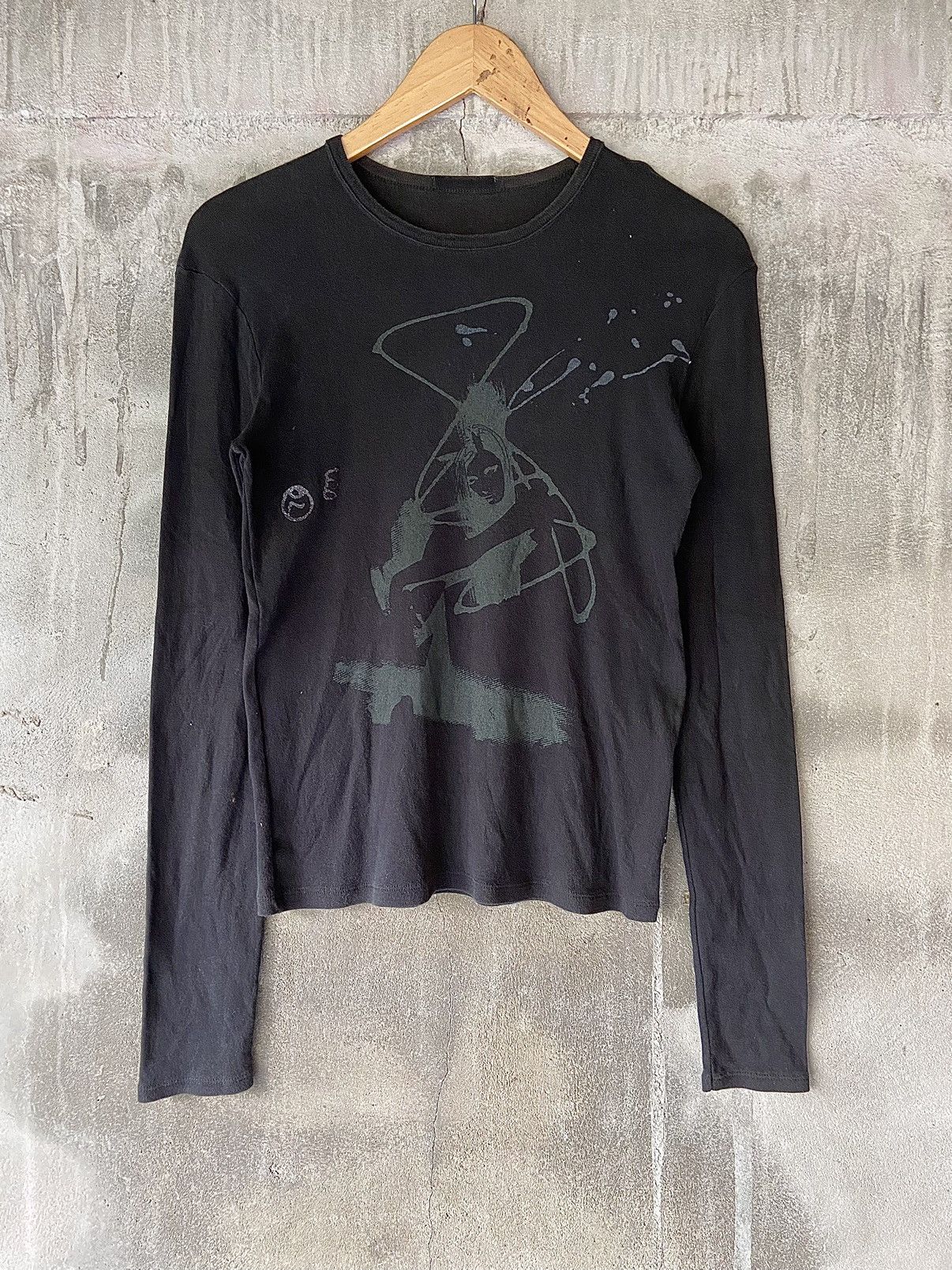 image of 20471120 x Hysteric Glamour Japanese Artwork Design Uknown Brand Long Sleeve in Black (Size Small)