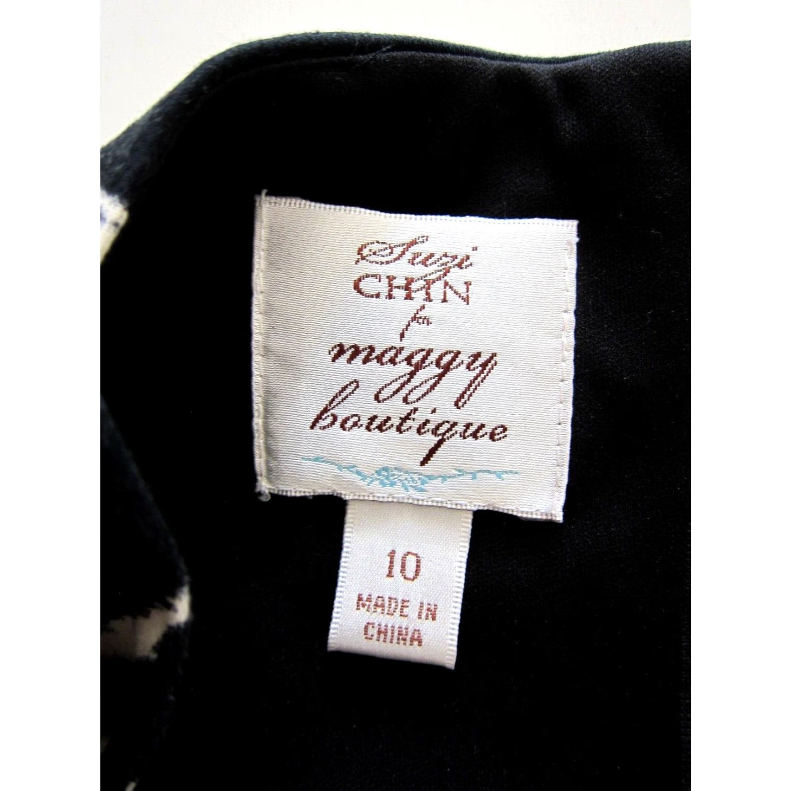 Vintage VINTAGE Suzi Chin Maggy Boutique Black White Cotton Stretch Ruched Sheath Tank Dress 10 Size L / US 10 / IT 46 - 4 Thumbnail