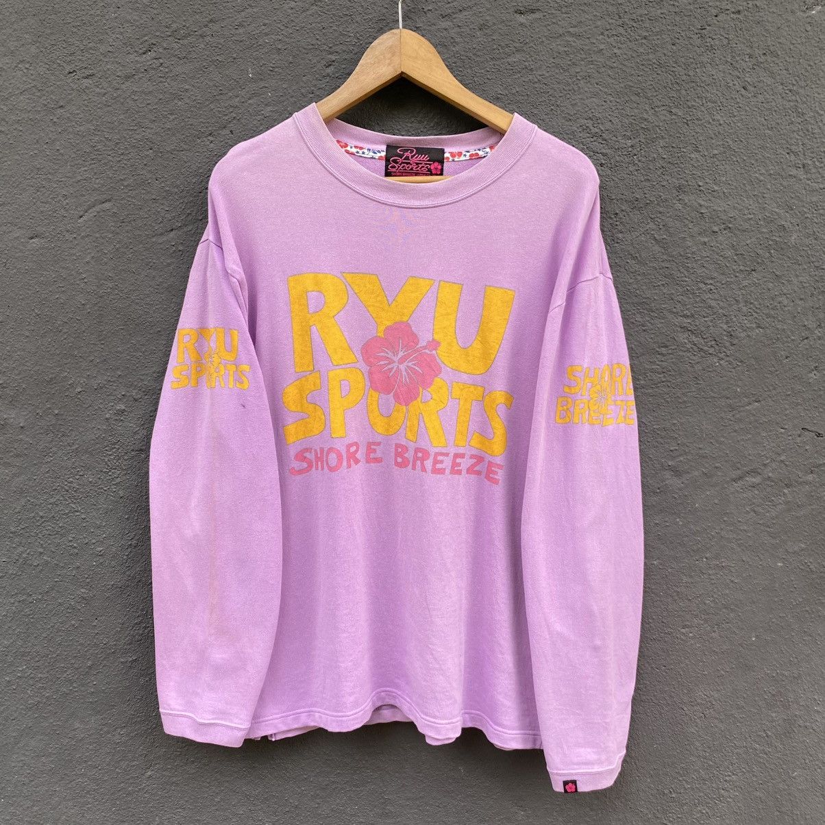 Vintage Thrashed Faded Vintage Ryu Sport Streetwear L/S Tee Size US M / EU 48-50 / 2 - 1 Thumbnail