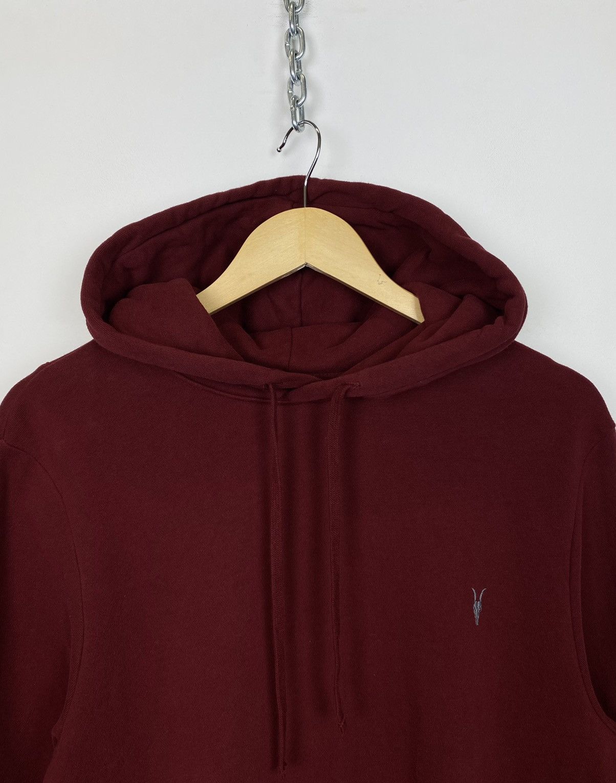 Other Allsaints Raven Oth Hoody Burgundy Red Men’s Size Small Y2K Size US S / EU 44-46 / 1 - 2 Thumbnail