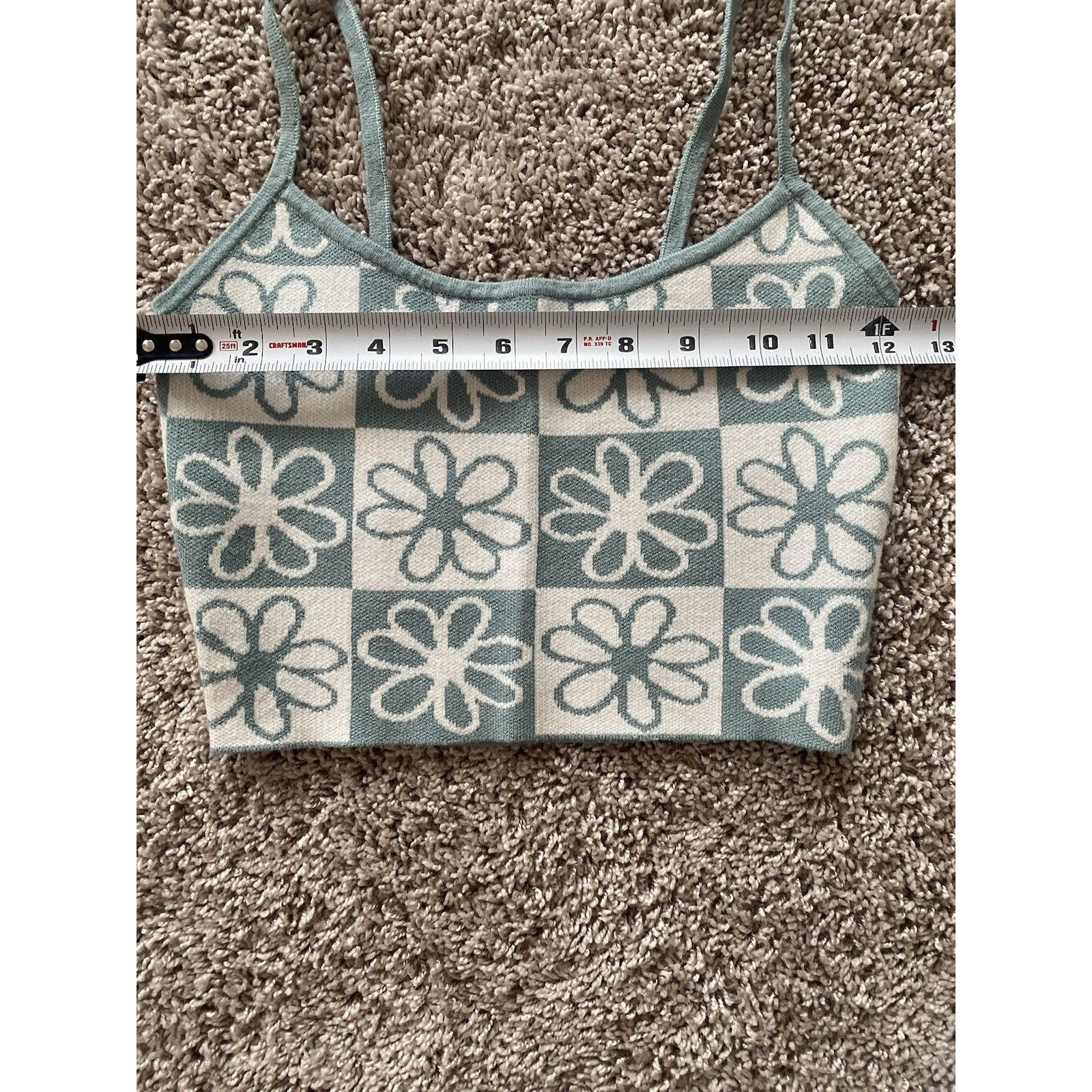 Pacsun PacSun Woman Knit Tank Top Mint Green and White, XS Size XS / US 0-2 / IT 36-38 - 5 Thumbnail