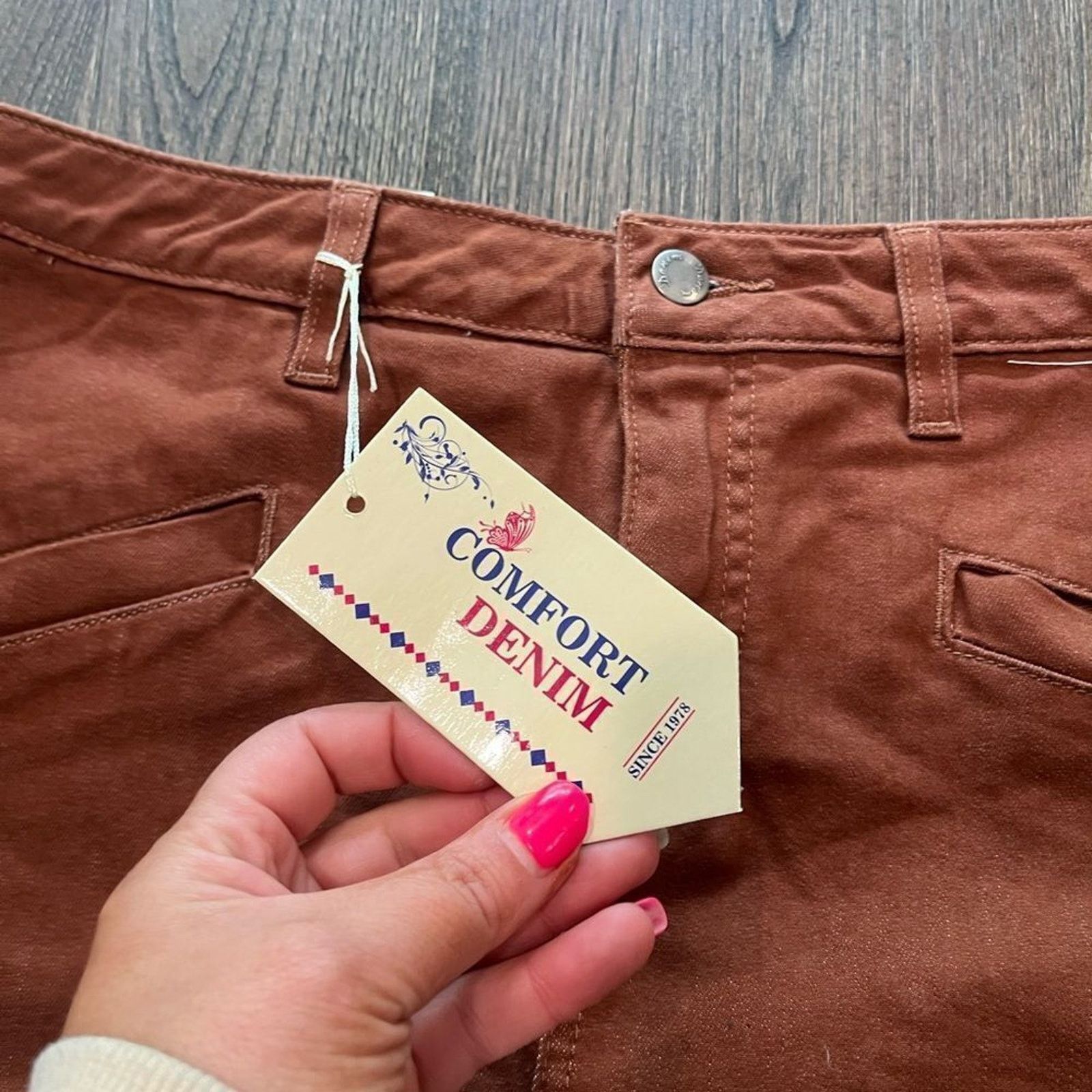Vintage NWT Comfort Denim Mini Skirt Belted Size 9/10 Size 32" / US 10 / IT 46 - 3 Thumbnail