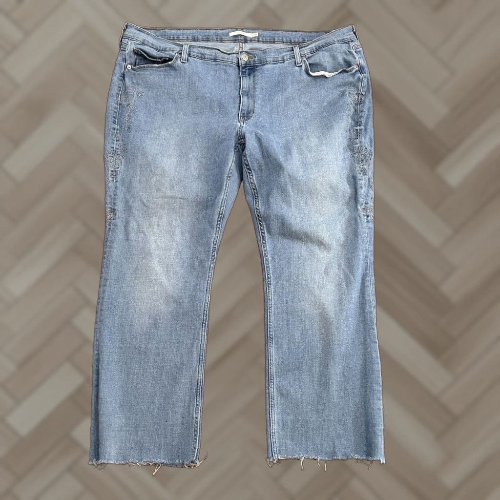 Levi's Levi's Women’s Classic Boot Jeans Blue Denim 24W Regular Zip Mid Bootcut Size 42" / US 20 - 1 Thumbnail