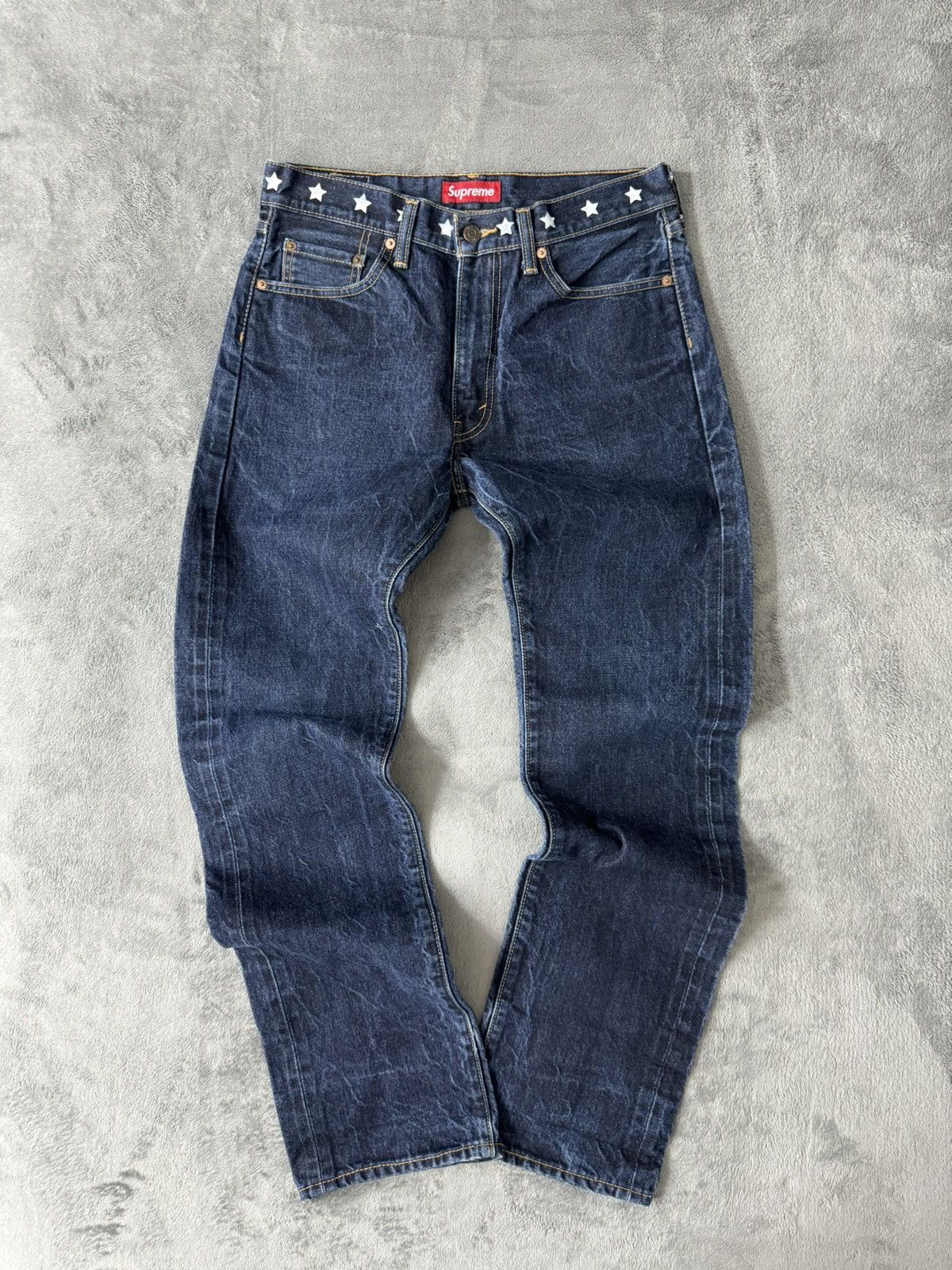 Image of Levis x Supreme Levi’S Stars Denim Jeans in Blue, Men's (Size 30)