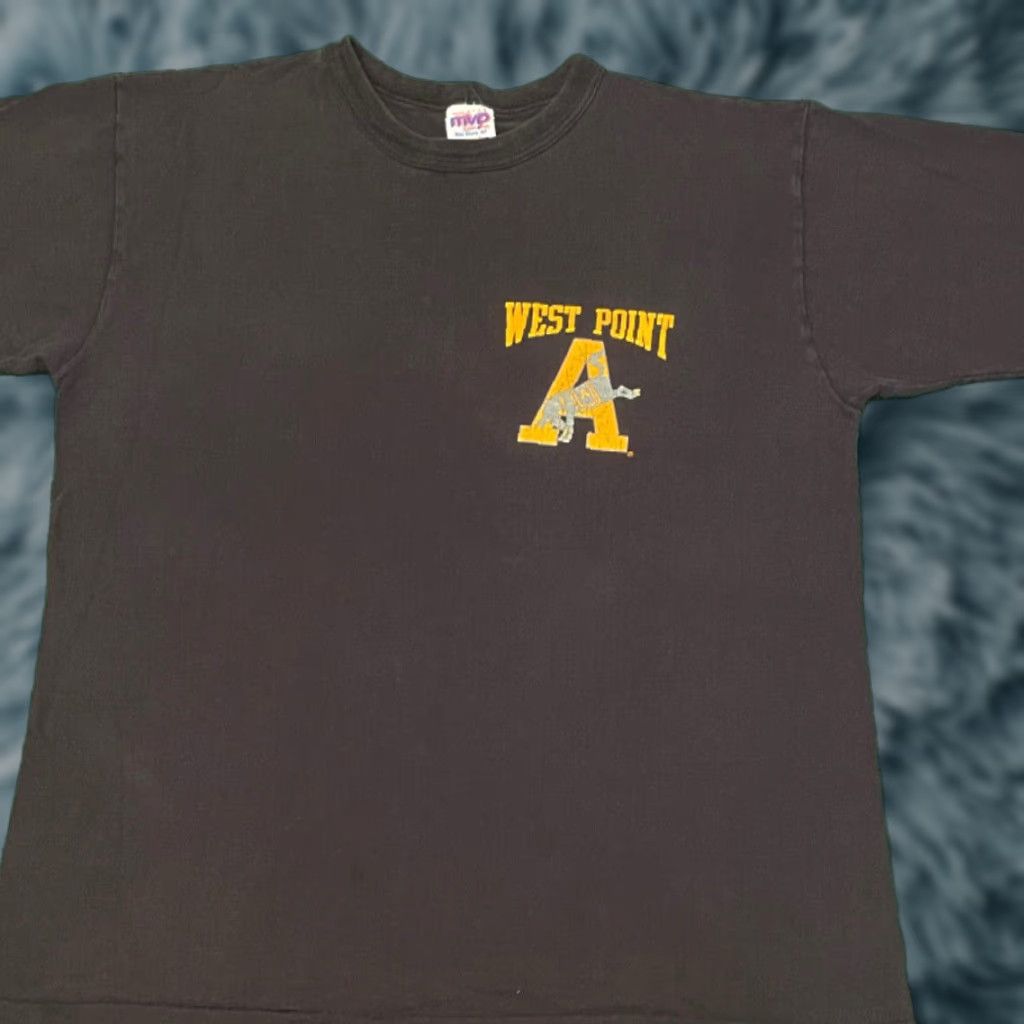 Vintage VINTAGE United States Military Academy West Point A Logo VTG Shirt Mens L Black Short Sleeve 90s Mens Size US L / EU 52-54 / 3 - 1 Thumbnail