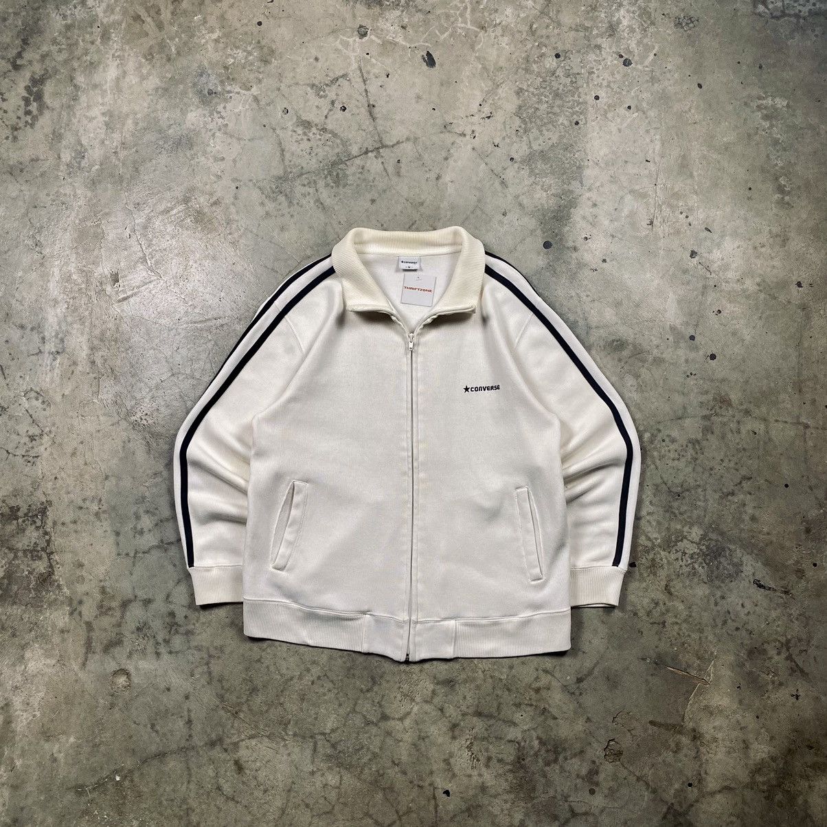 Converse × Vintage y2k Converse Striped Zip Up Sweater Jacket Size US M / EU 48-50 / 2 - 1 Thumbnail
