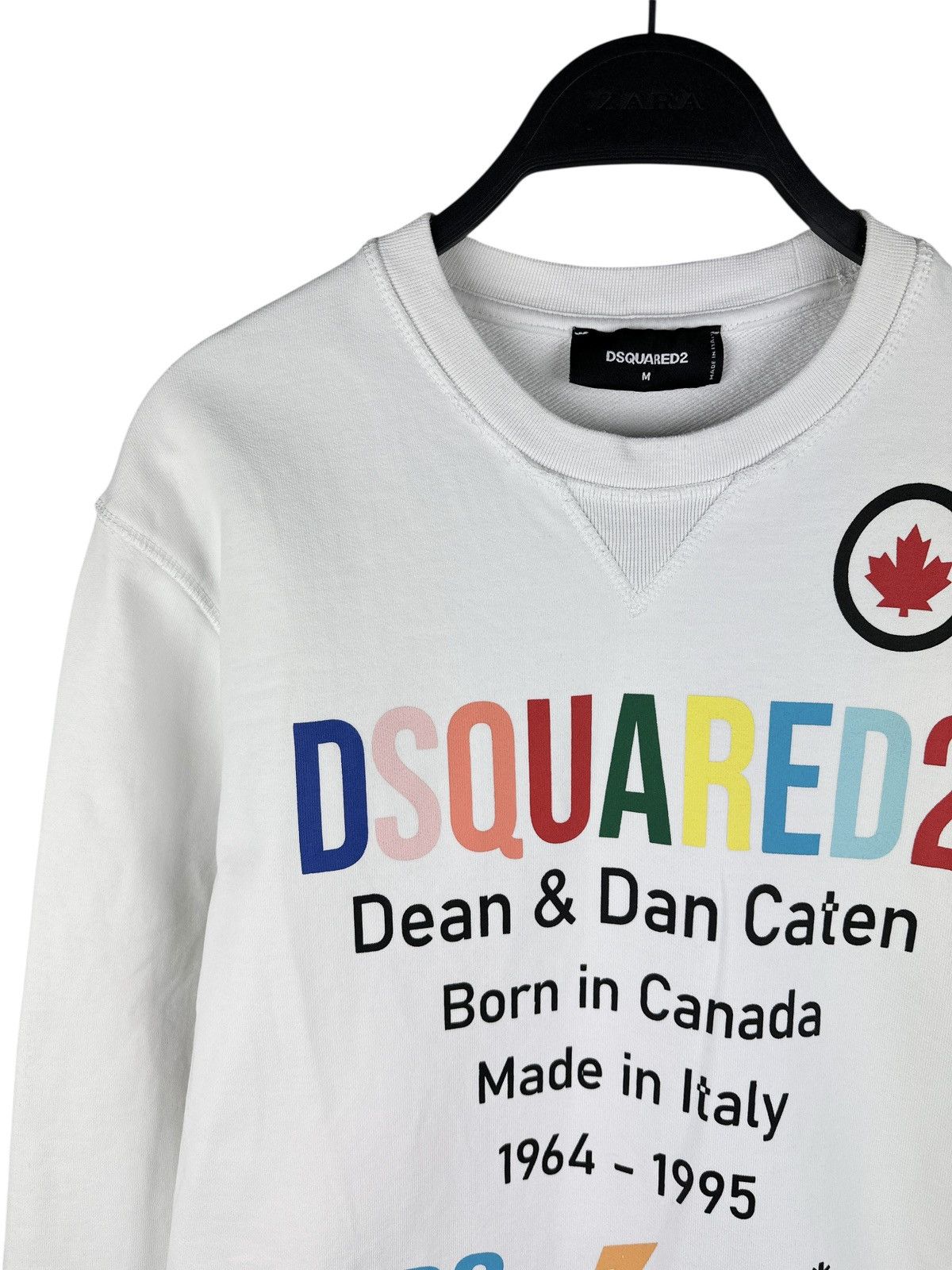Dsquared2 Dsquared2 Men’s Rainbow Caten White Sweatshirt Graphic Print Size US M / EU 48-50 / 2 - 2 Thumbnail