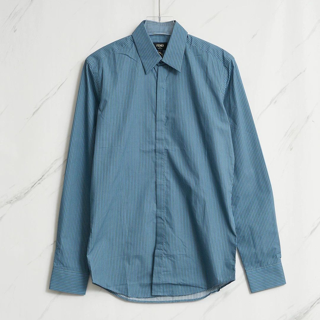 Fendi Fendi Men's All-over Print Long-sleeve Shirt Size US M / EU 48-50 / 2 - 1 Thumbnail