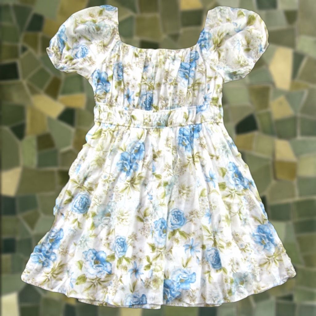 Vintage Blu Pepper Dress Short Sleeve Off Shoulder Sun Sheath Floral L Blu Pepper Dress Short Sleeve Off Shoulder Sun Beach Floral L Womens Maxi Sundress Size 36" / US 14 / IT 50 - 1 Thumbnail