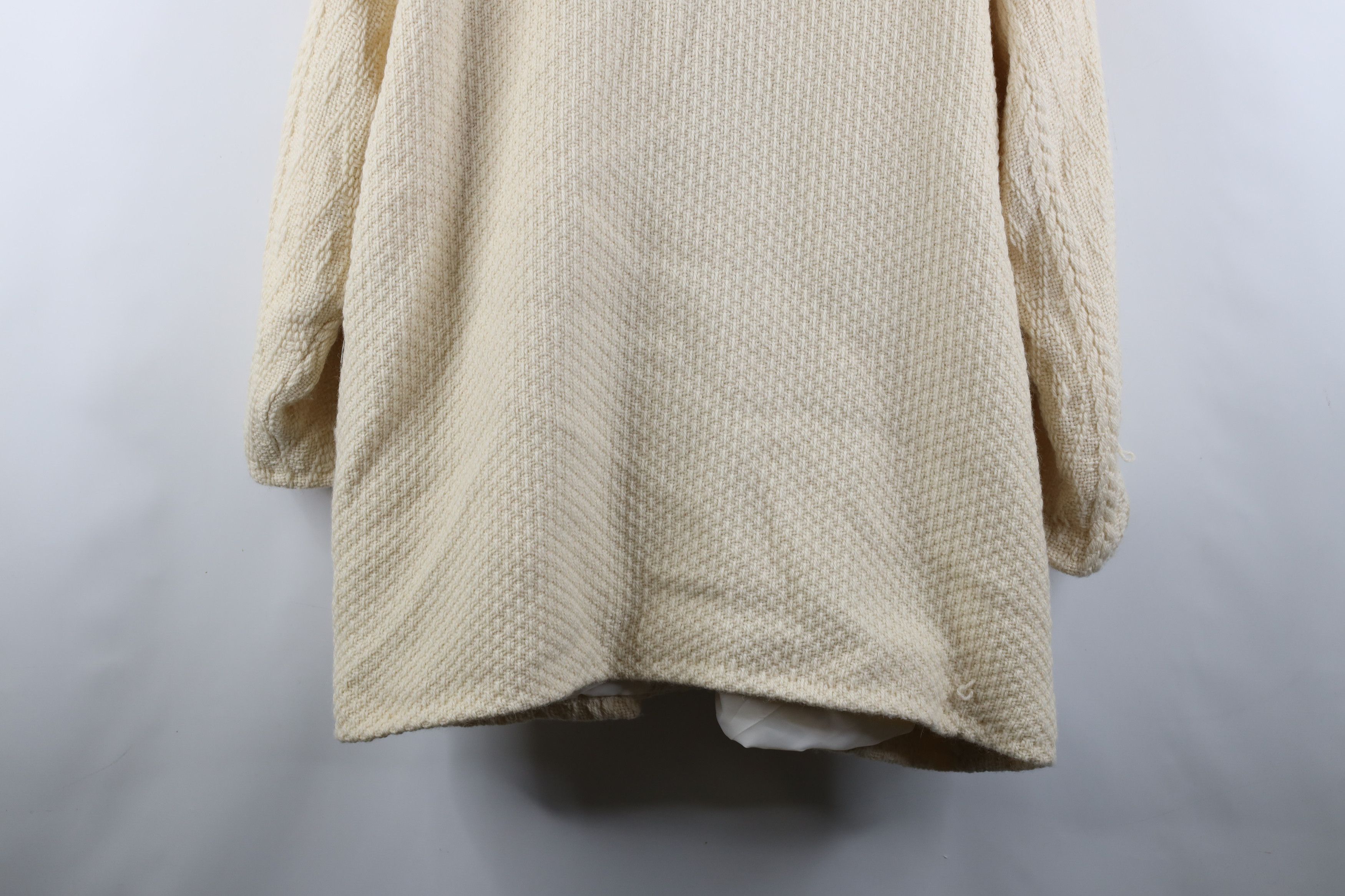 Vintage Vintage Streetwear Wool Fisherman Cable Knit Jacket Cream Size 3XL / US 20-22 - 14 Thumbnail