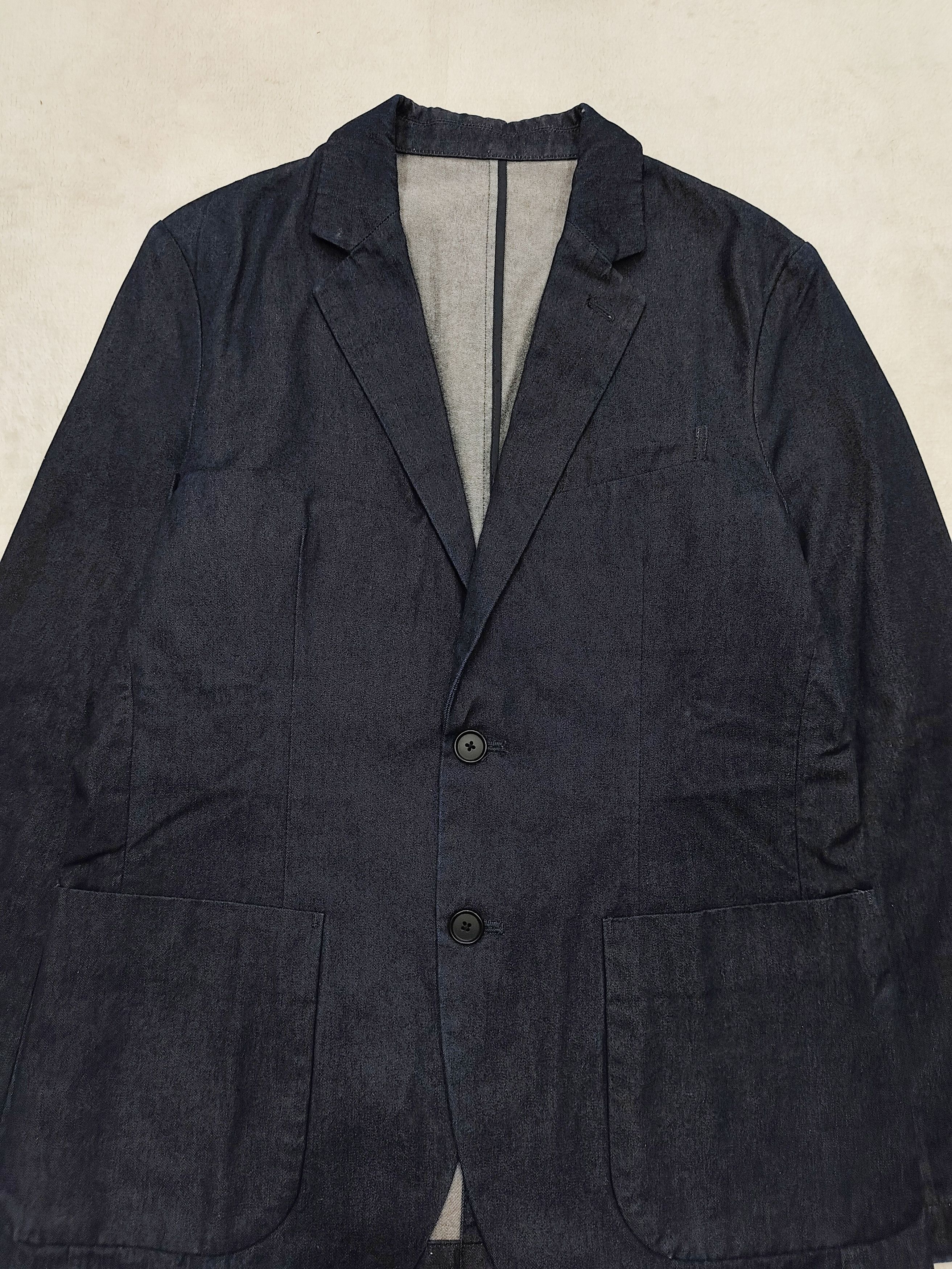 Japanese Brand Le Jun- Archive Japanese Raw Denim Flaker Blazer Jacket Size US S / EU 44-46 / 1 - 2 Thumbnail