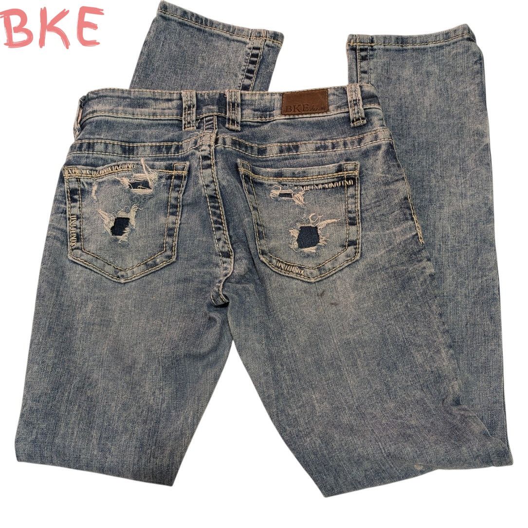 BKE BKE Denim Jeans Distressed Payton Straight Leg Women 26/33.5 Size 26" / US 2 / IT 38 - 1 Thumbnail