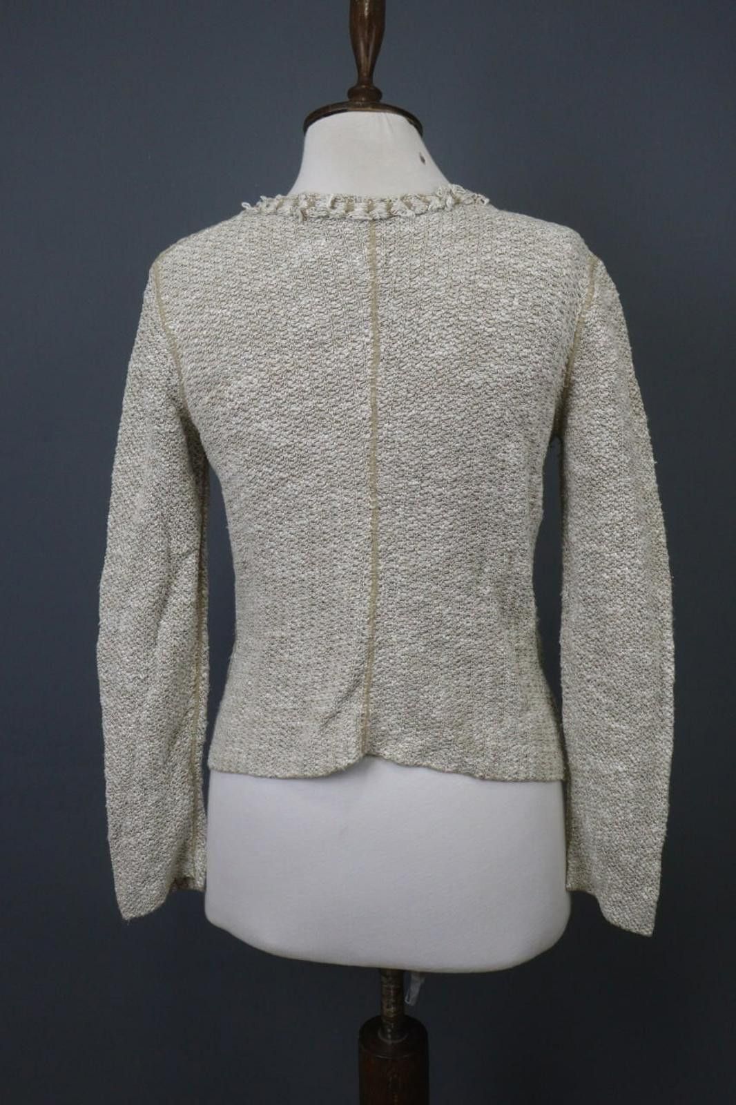 Armani Collezioni Armani Collezioni Tan Viscose Tweed Jacket Size 42 Size M / US 6-8 / IT 42-44 - 9 Thumbnail