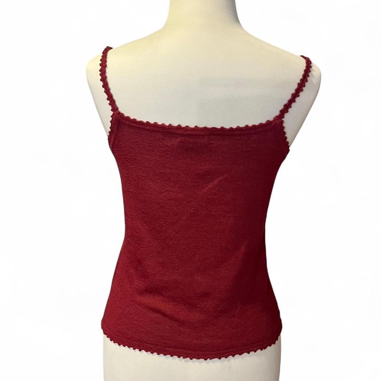 Other Vintage y2k burgundy cami with sequin swirl beaded detail🐞 Size S / US 4 / IT 40 - 4 Thumbnail