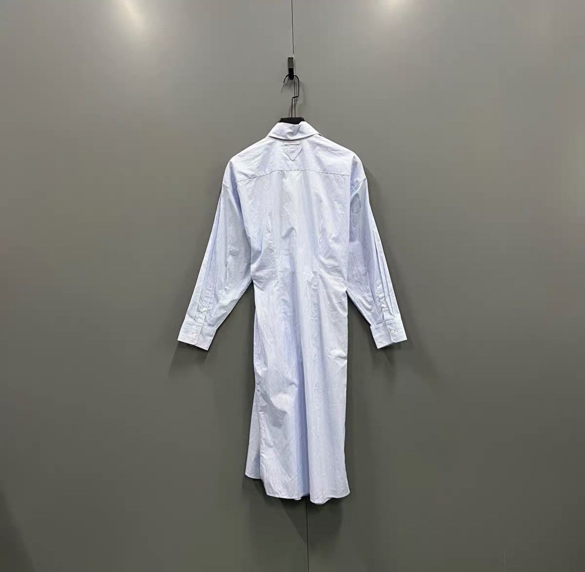 Prada Prada Light Blue Striped Shirt Dress J41 Size XS / US 0-2 / IT 36-38 - 2 Thumbnail