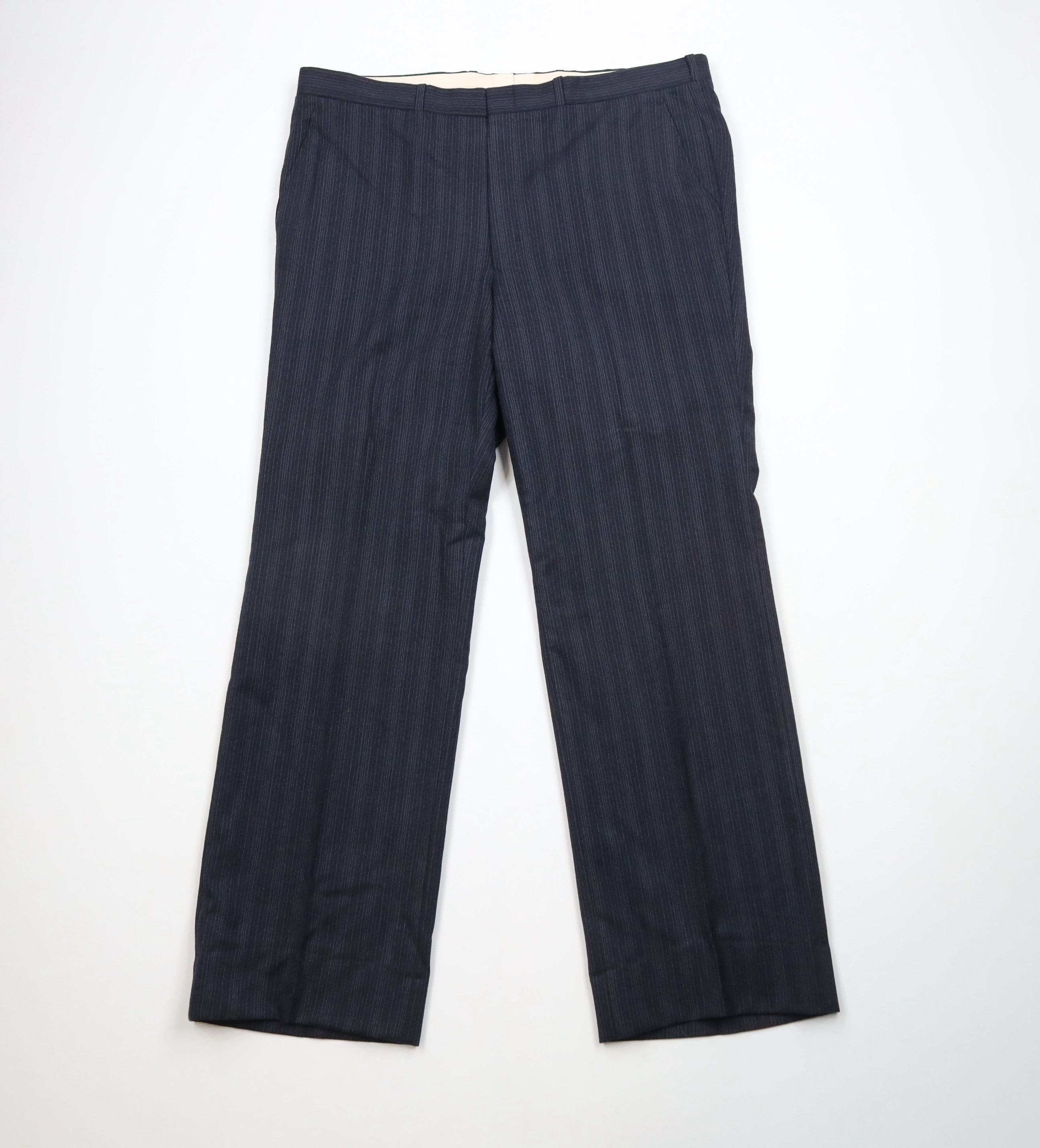 Vintage 70s Streetwear Wool Striped Bell Bottoms Chino Pants