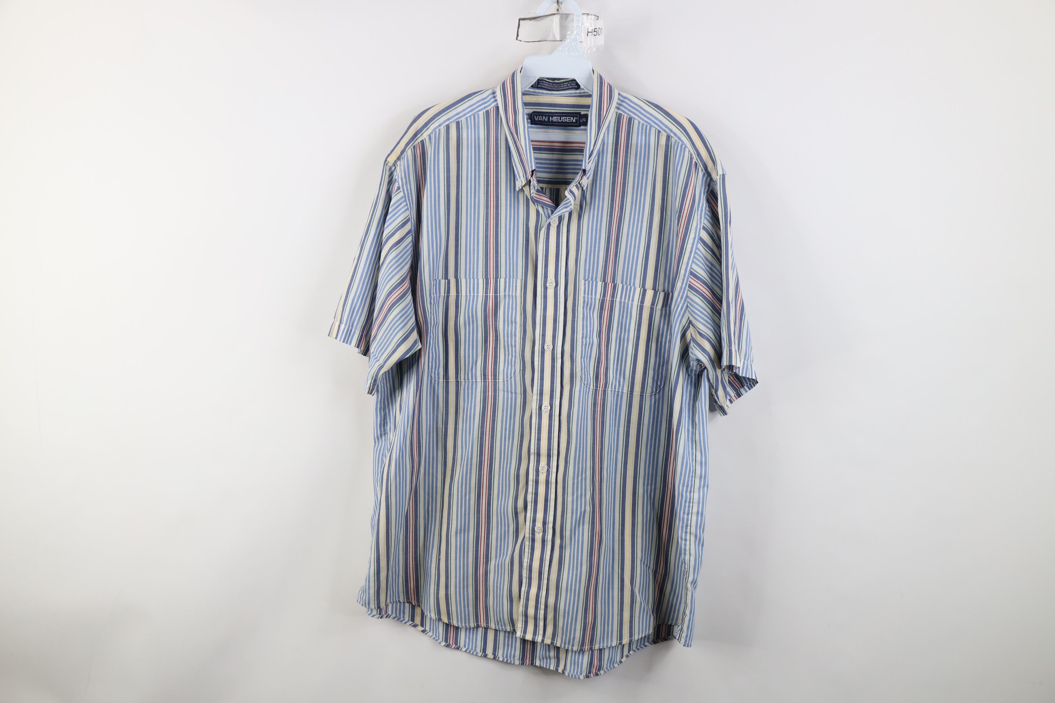 Vintage Vintage 90s Streetwear Short Sleeve Button Down Shirt Size US L / EU 52-54 / 3 - 1 Thumbnail