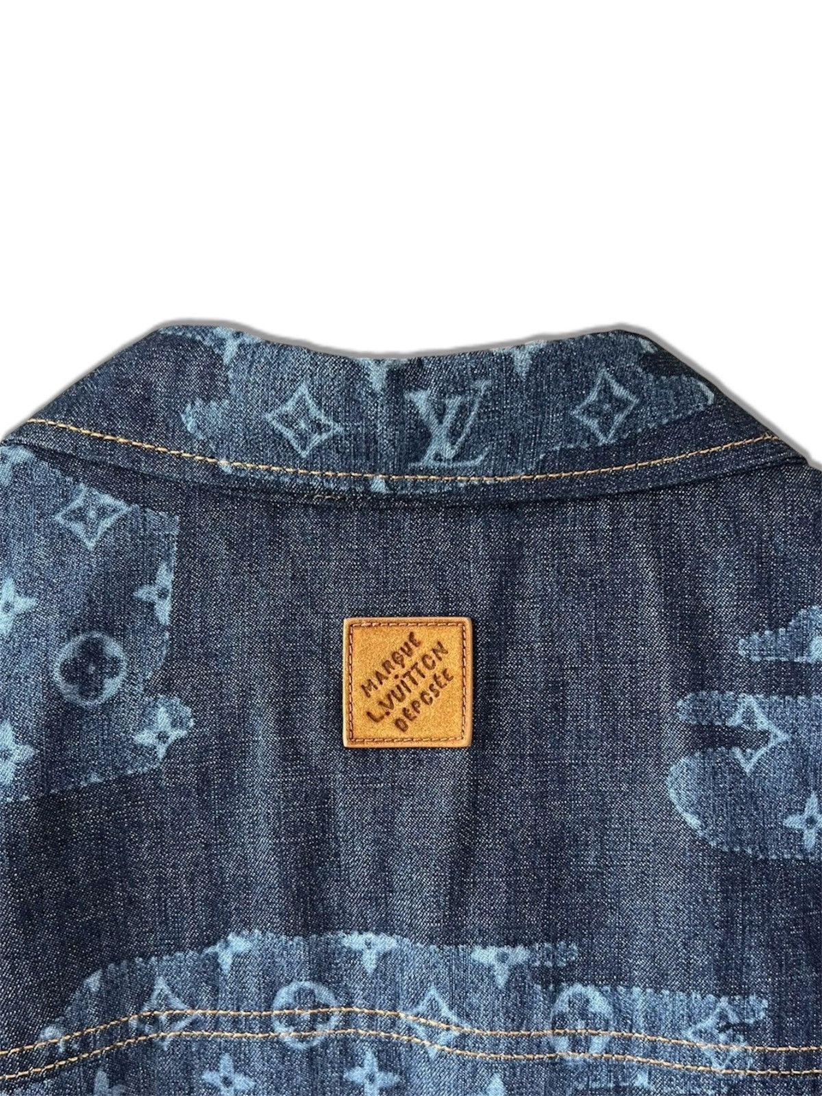 Louis Vuitton Louis Vuitton Nigo 4L Denim Monogram Button Up Shirt Size US XXL / EU 58 / 5 - 3 Thumbnail