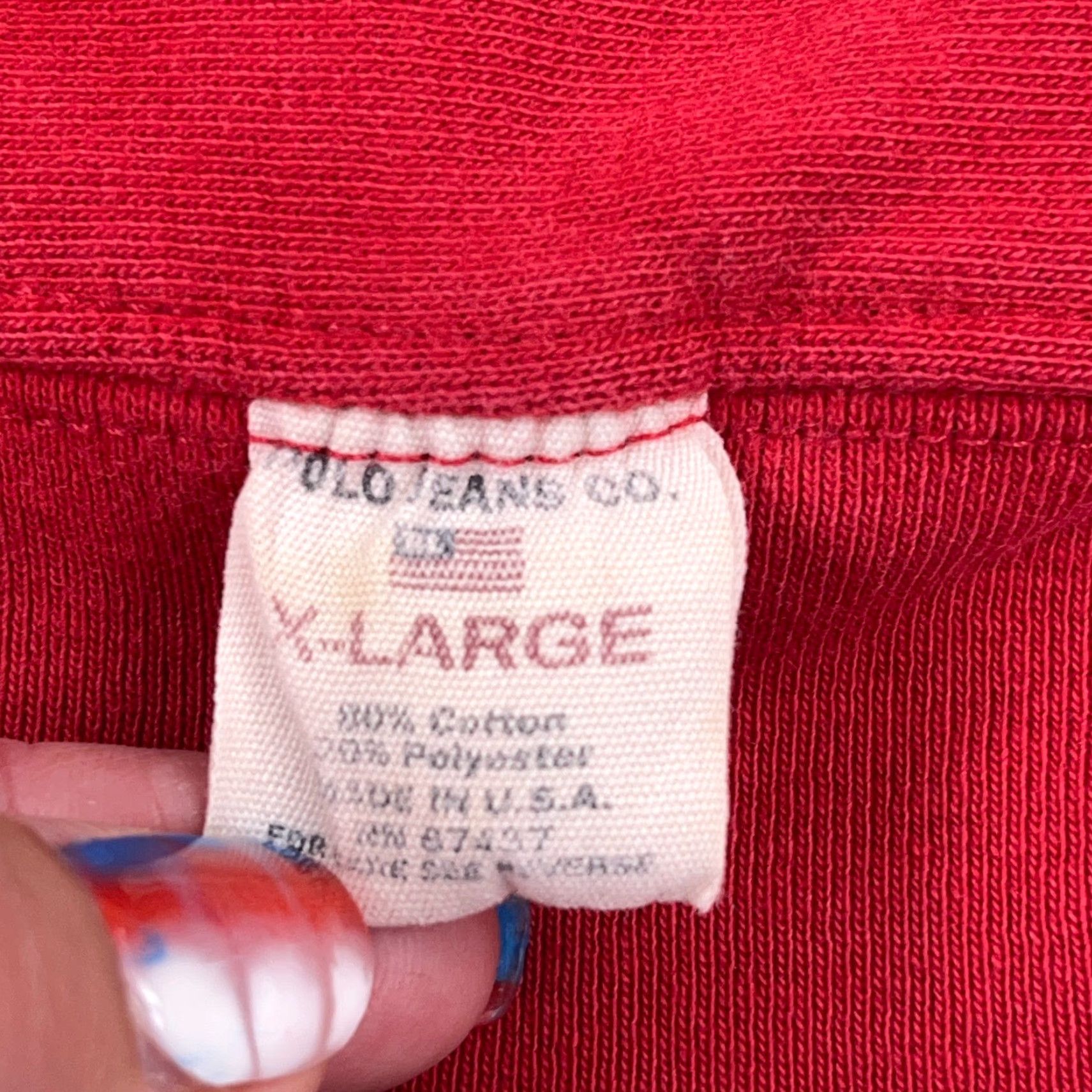 Polo Ralph Lauren VINTAGE Polo Ralph Lauren Sweatshirt Crewneck Men XL Red 80s 90s Classic Logo Embroidered Pullover Sweatshirt Mens XL Red Polo Ralph Lauren Size US XL / EU 56 / 4 - 4 Thumbnail