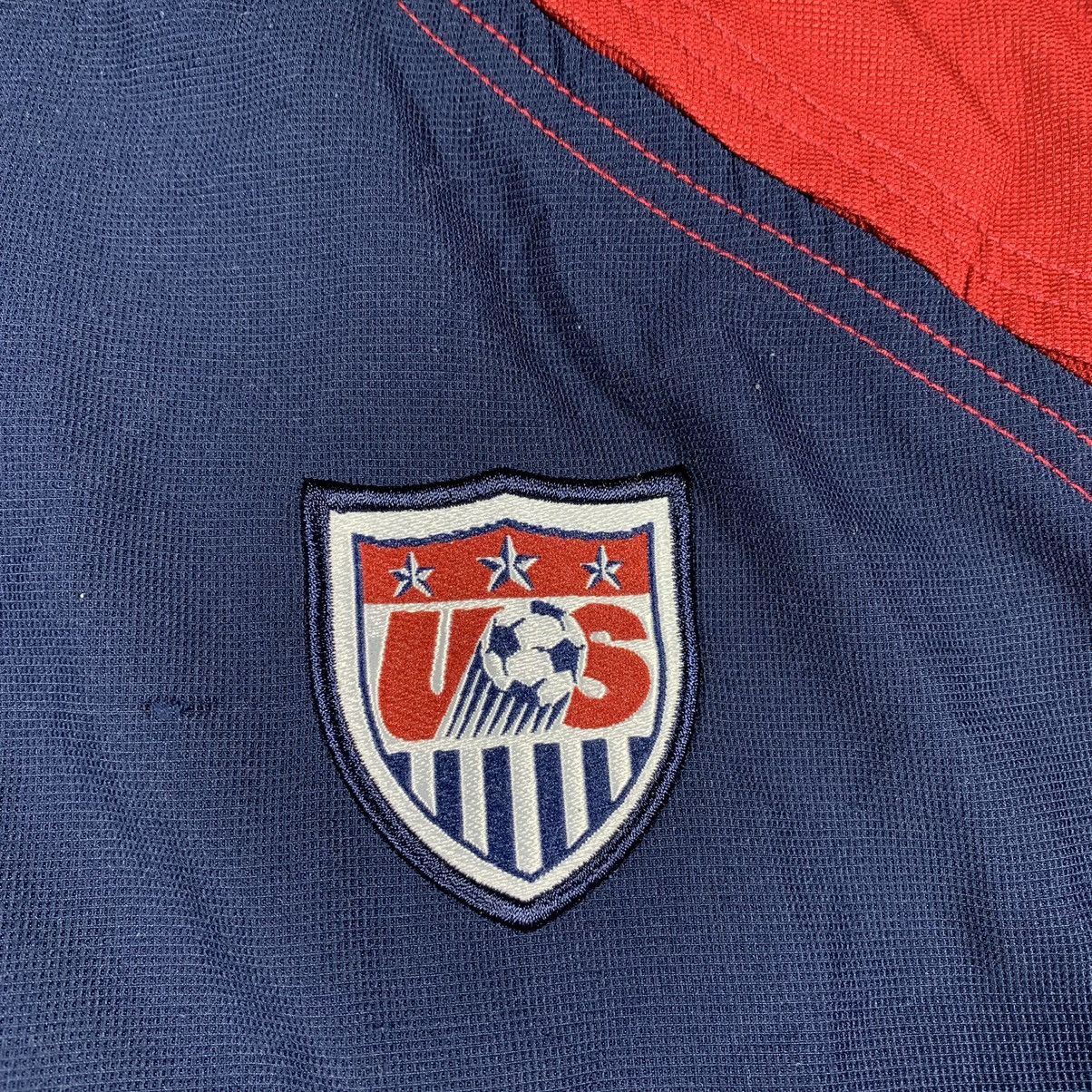 Nike × Vintage Vintage 90’s Nike USA Big Logo Football Zip Jacket Rare Size US XL / EU 56 / 4 - 7 Thumbnail