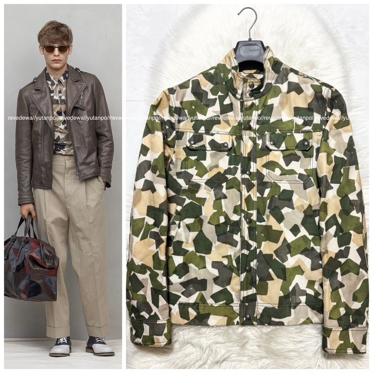 Bottega Veneta Bottega Veneta Camouflage Denim Jacket Shirt Size US L / EU 52-54 / 3 - 1 Thumbnail