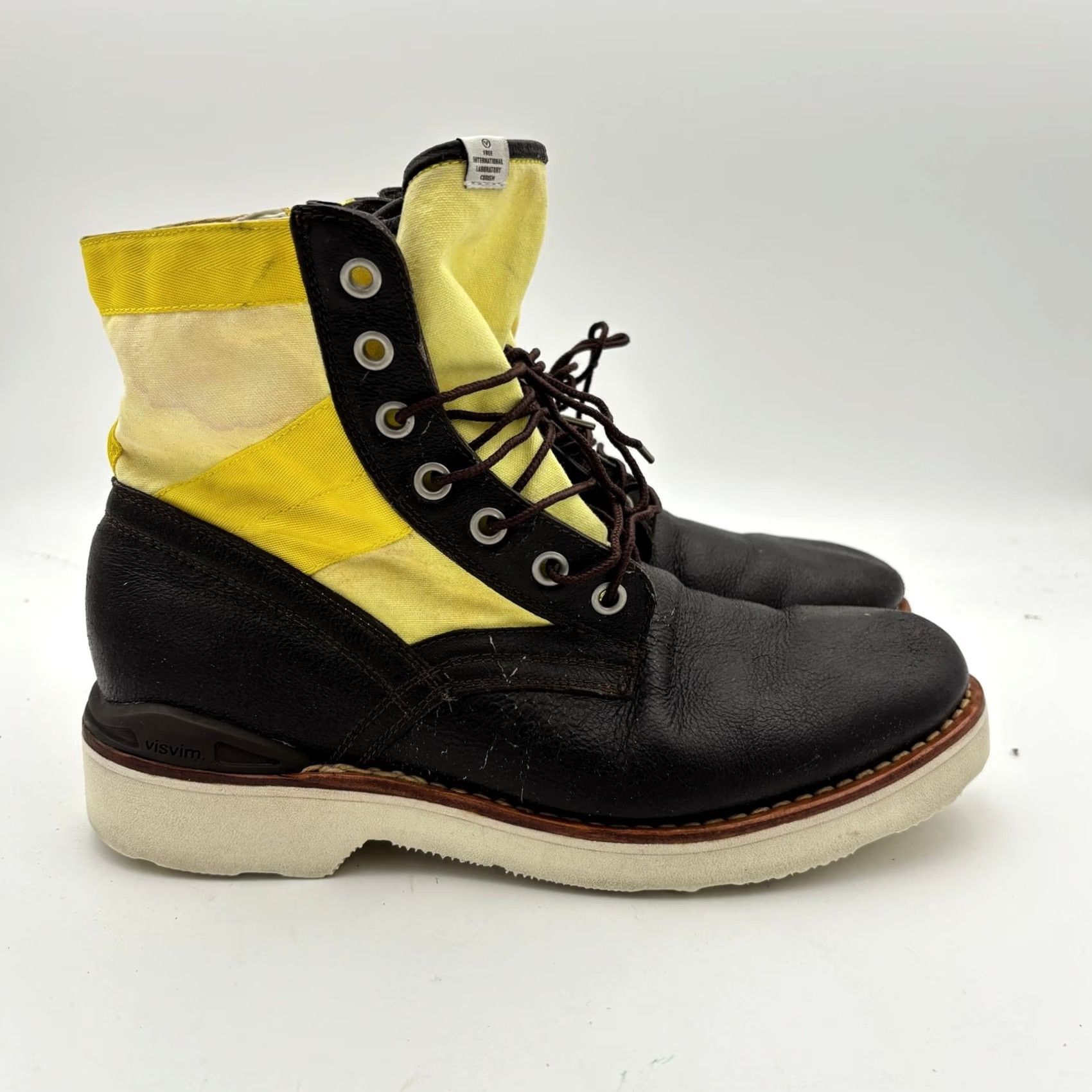 Visvim Visvim 7-Hole '73 Folk Yellow Boots Men’s 12 Handmade Combat Boots Yellow Mens Size US 12 / EU 45 - 3 Thumbnail