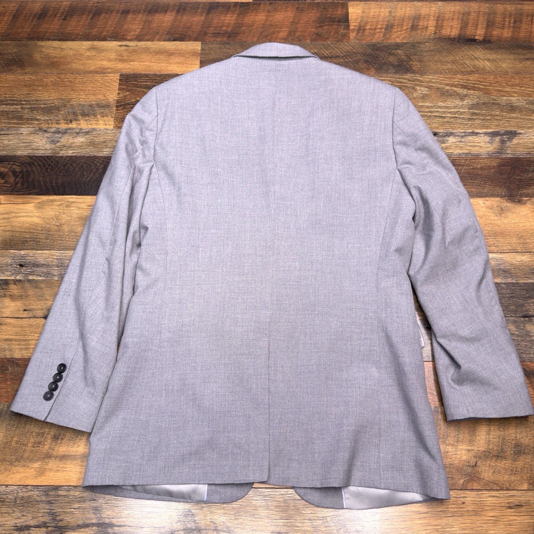 Banana Republic Banana Republic Blazer Suit Jacket 40R Slim Single-Breasted Notch Gray Size 40R - 2 Thumbnail