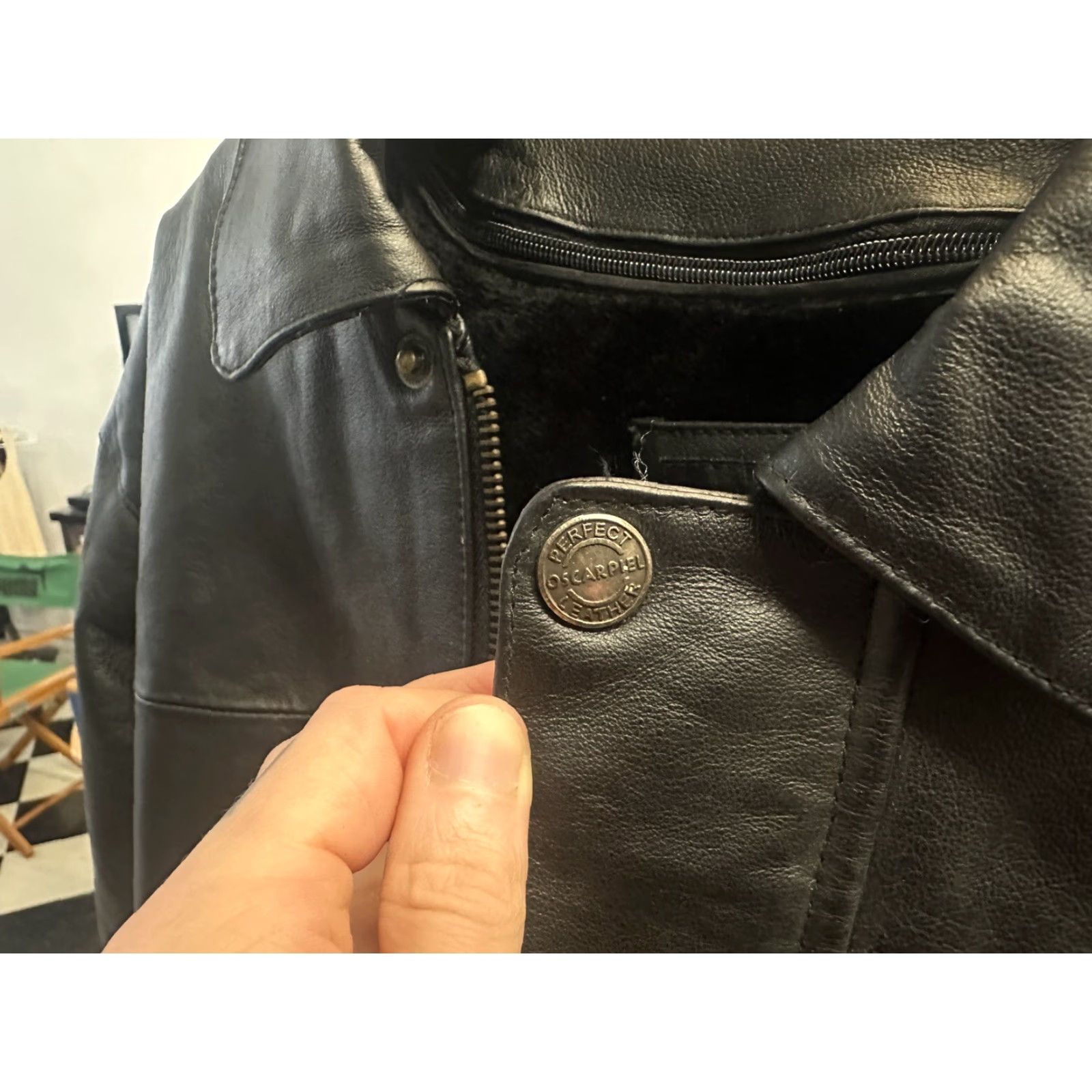 Vintage VINTAGE oscar piel Bengal tiger leather jacket Mens Medium NWT deadstock Black Zip Bomber Size US M / EU 48-50 / 2 - 7 Thumbnail
