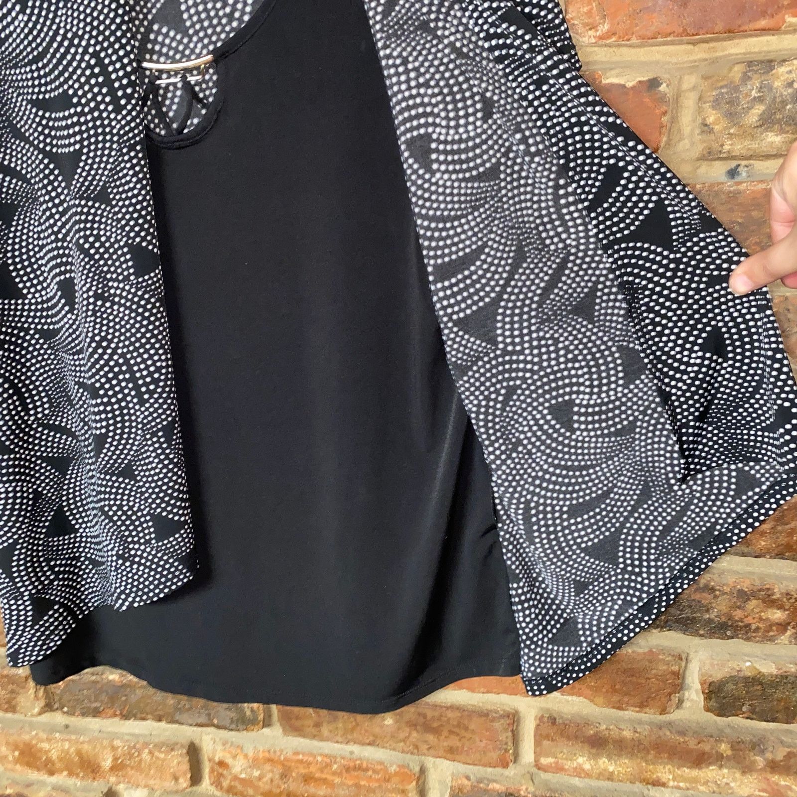 Other Susan Lawrence Black & White Short Sleeve Blouse Size Small Size S / US 4 / IT 40 - 4 Thumbnail