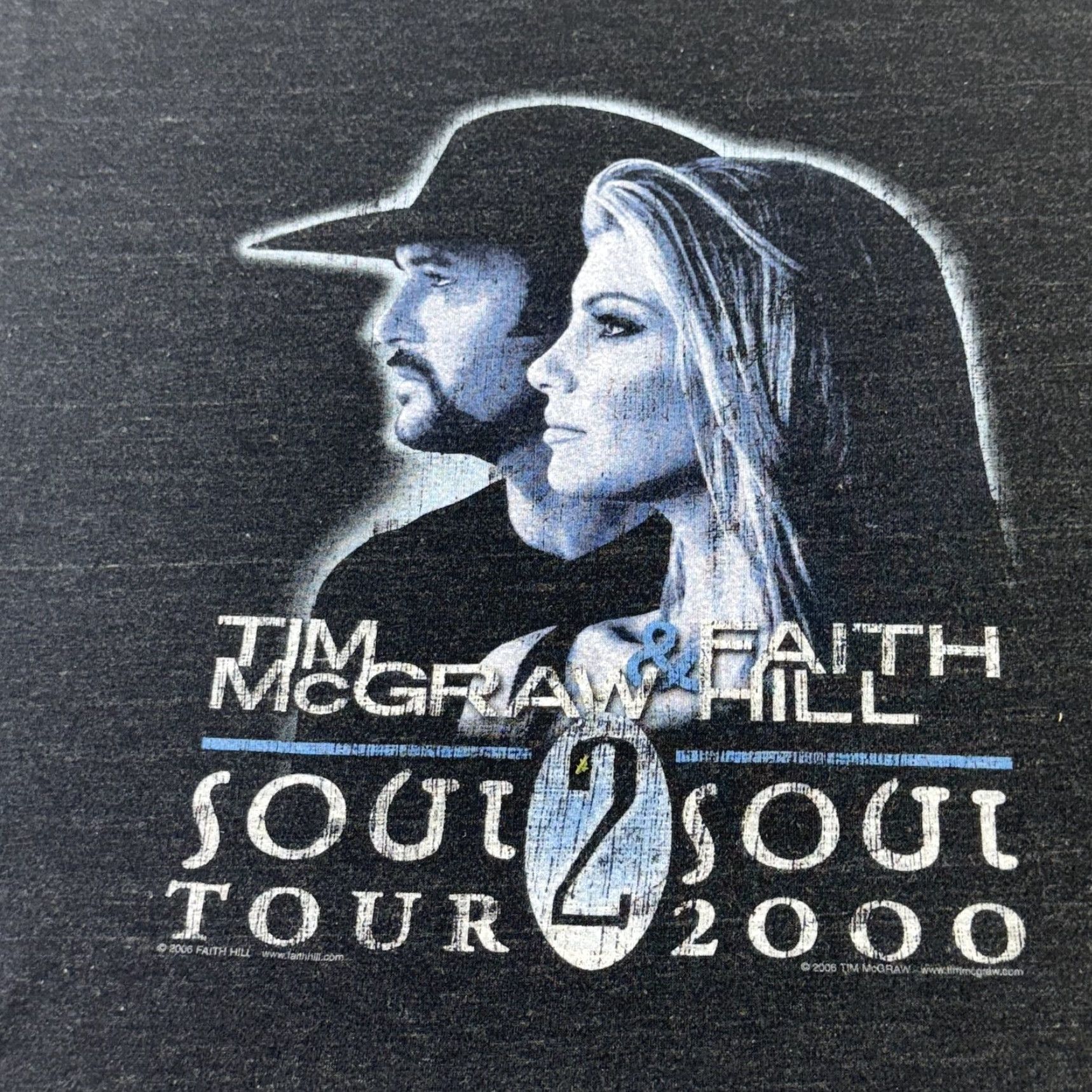 American Apparel VINTAGE Tim McGraw Faith Hill Shirt Mens Large Black Soul2Soul Tour 2000 Band Tee Size US L / EU 52-54 / 3 - 2 Thumbnail