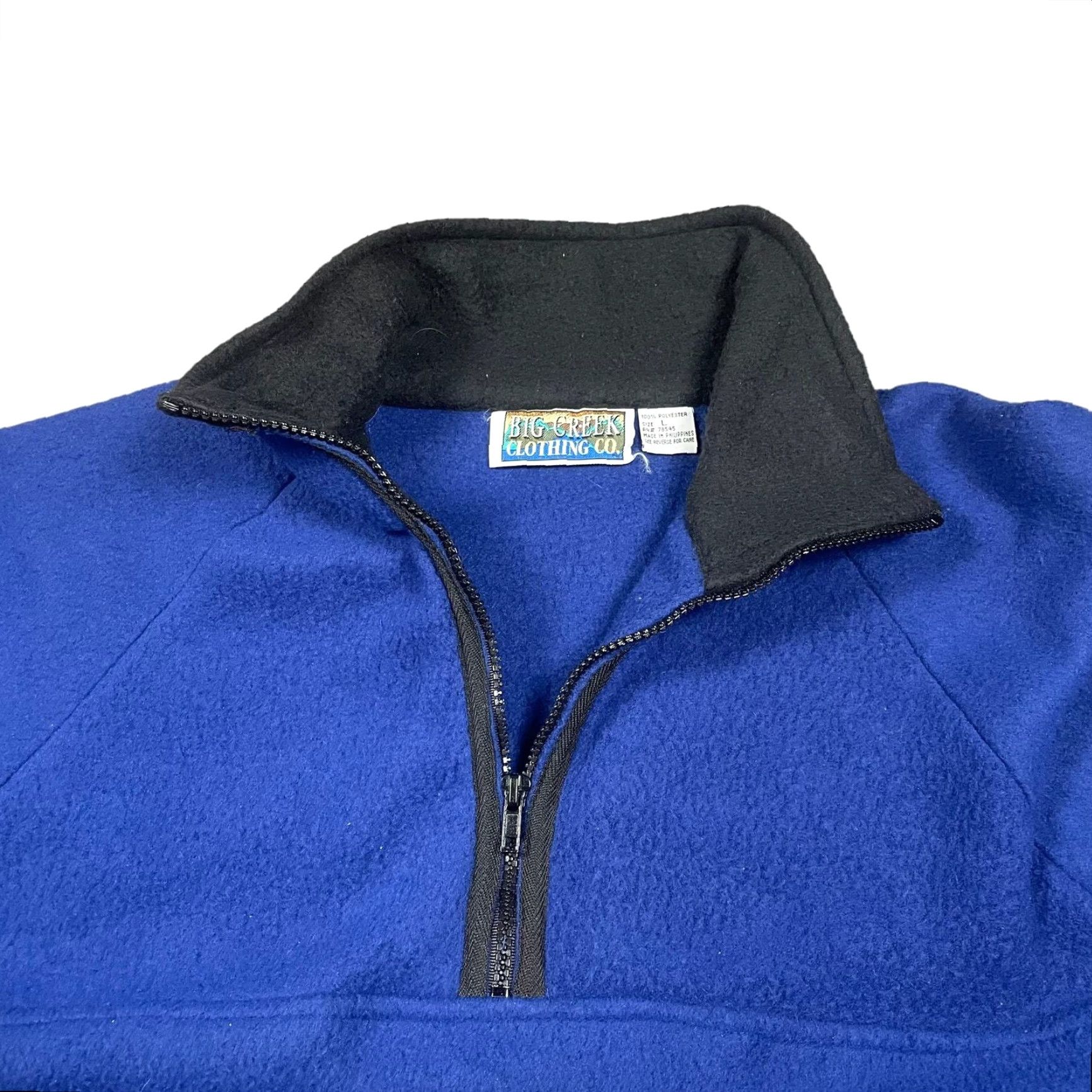 Vintage VINTAGE Big Creek Clothing Co. Quarter Zip Hiking Fleece Jacket Men’s Large Blue 90s Nature Outdoor Outdoor Mens Jacket Size US L / EU 52-54 / 3 - 4 Thumbnail