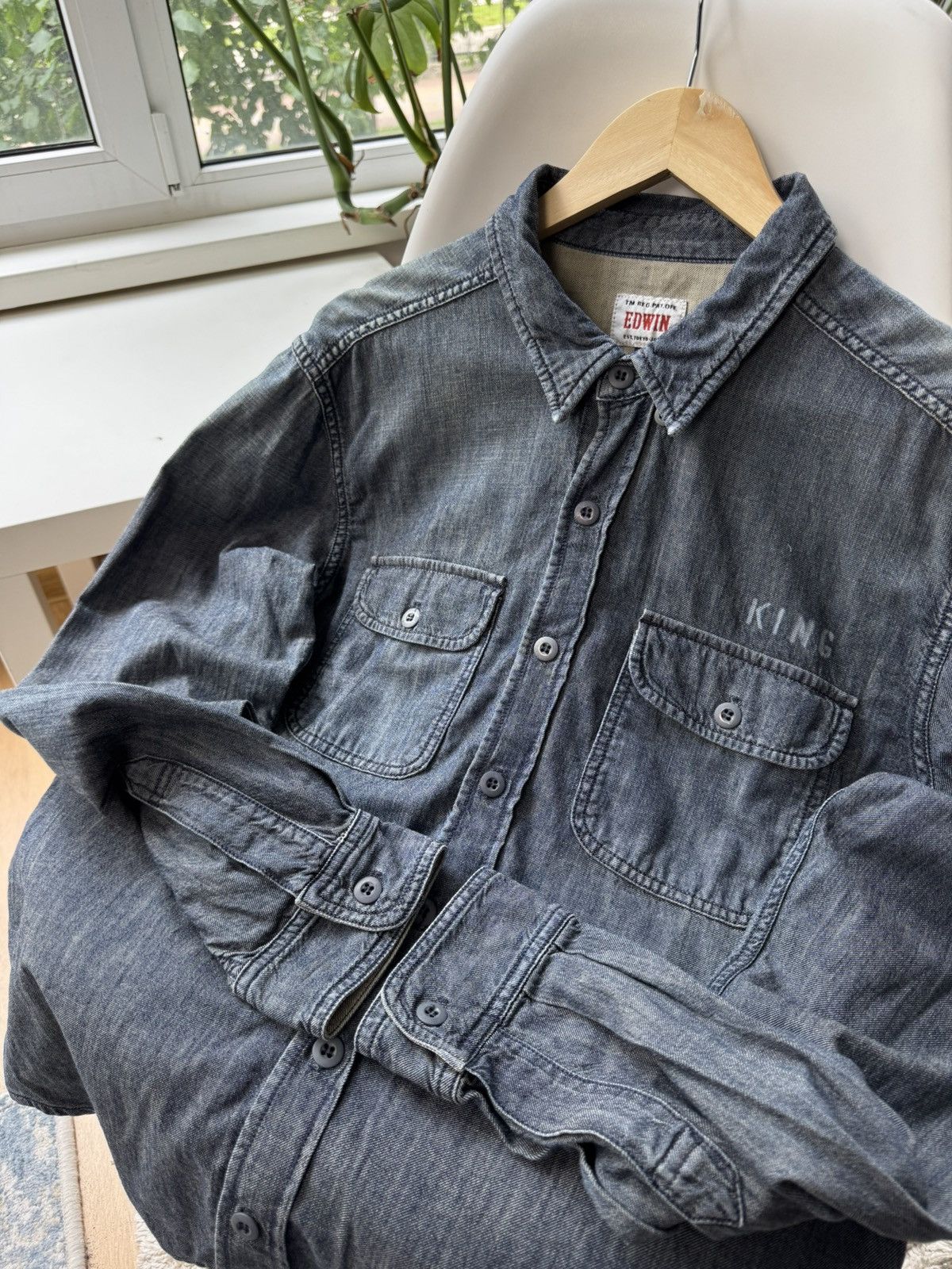 Edwin × Japanese Brand Edwin King jeans shirt size L 🇯🇵 Size US L / EU 52-54 / 3 - 6 Thumbnail