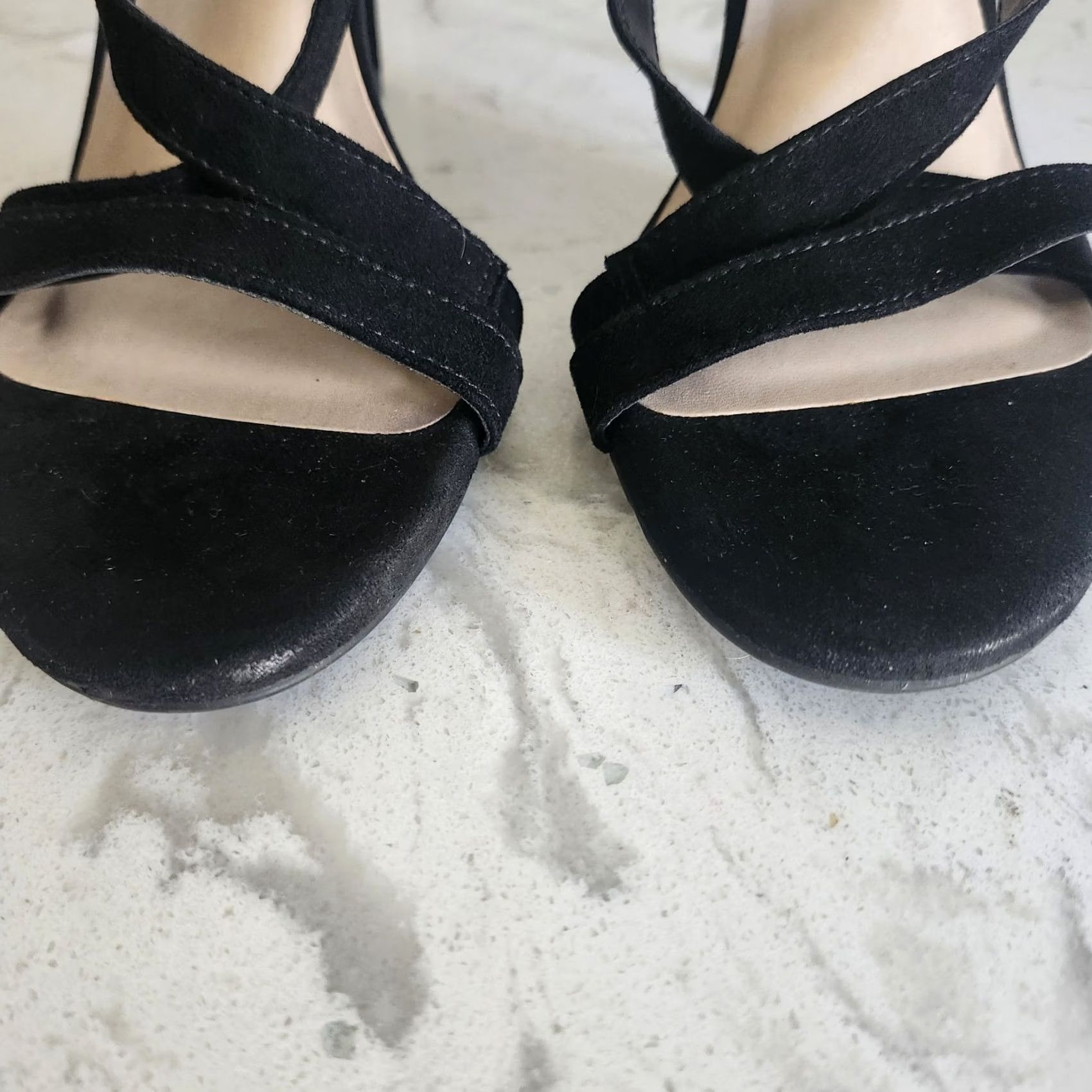 Parker VINTAGE Parker & Sky Women’s Black Strappy Heels Open Toe Ankle Strap Dressy Size 10 Size L / US 10 / IT 46 - 2 Thumbnail