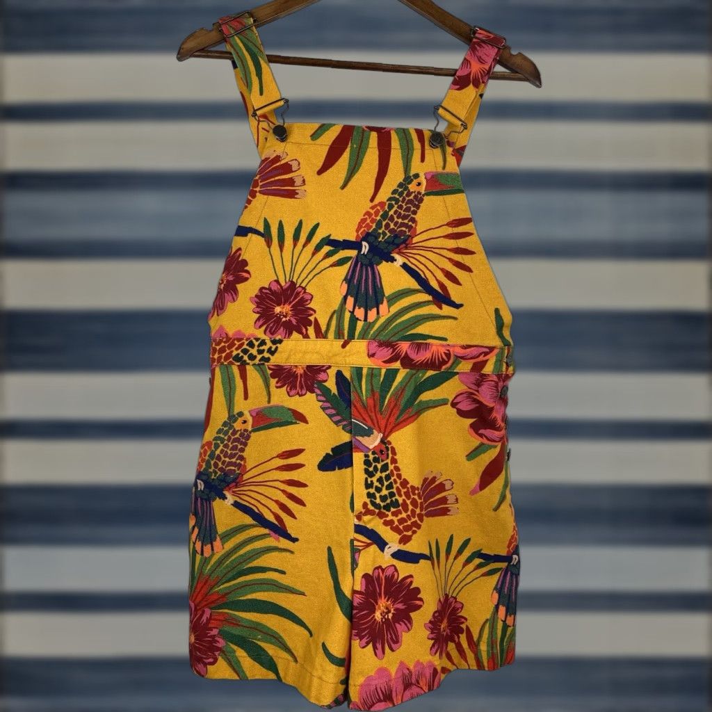 Anthropologie Sabrina Farm Rio Womens Small Yellow Tropical Toucan ...