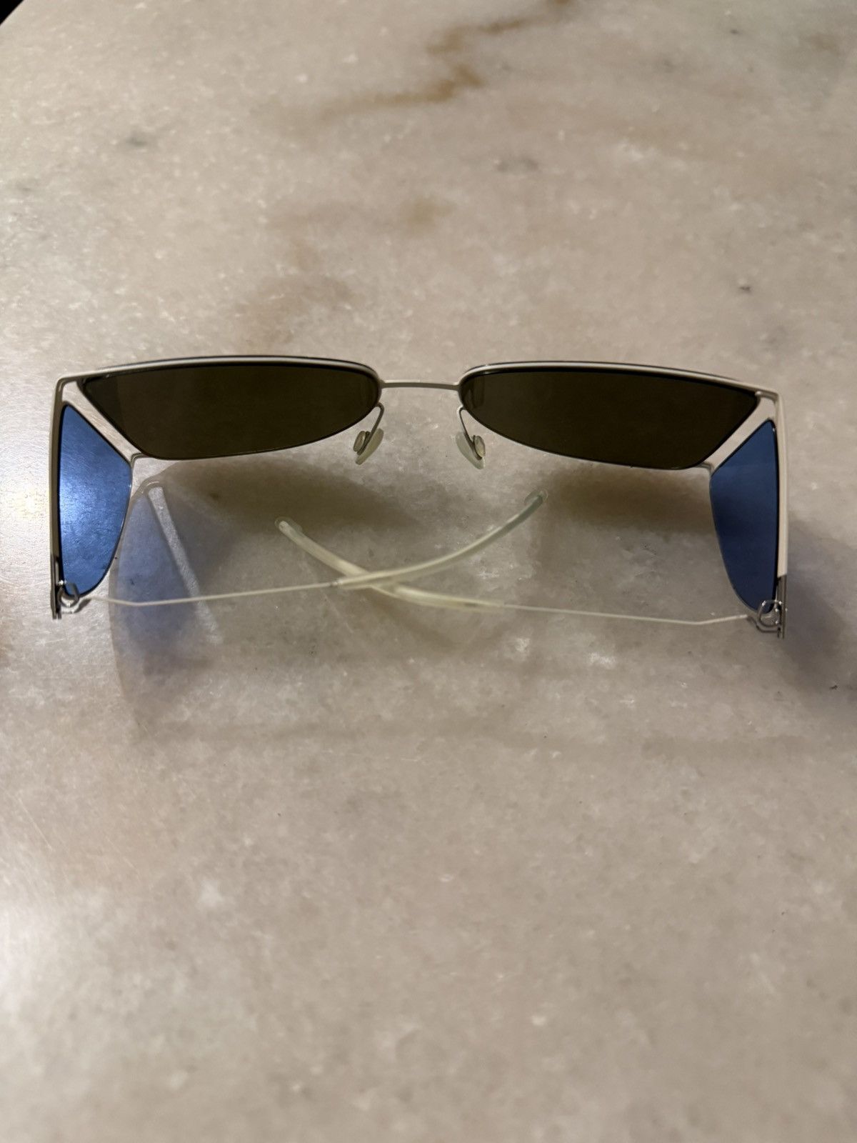 Mykita MYKITA x Helmut Lang HL002 White/Brown/Blue Size ONE SIZE - 4 Thumbnail